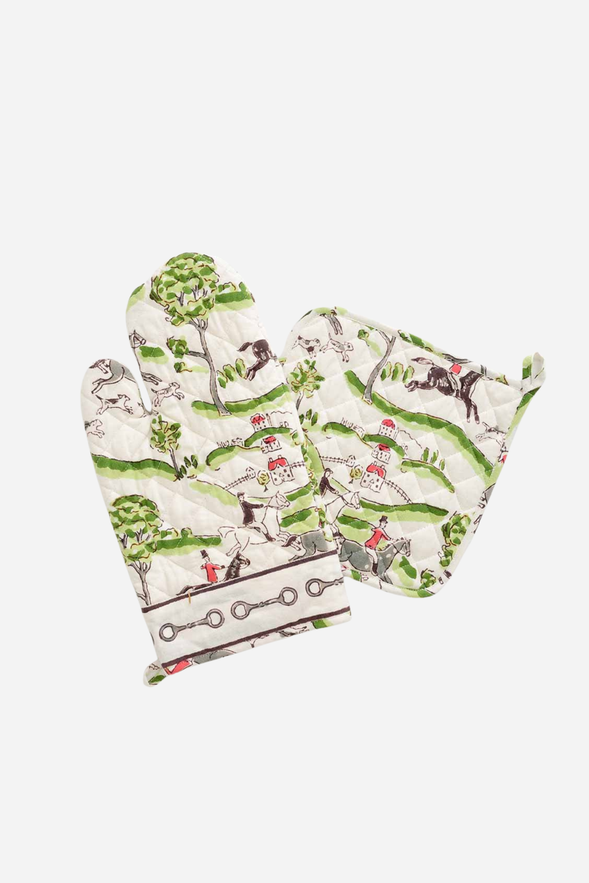 The Hunt Scene Oven Mitt Set