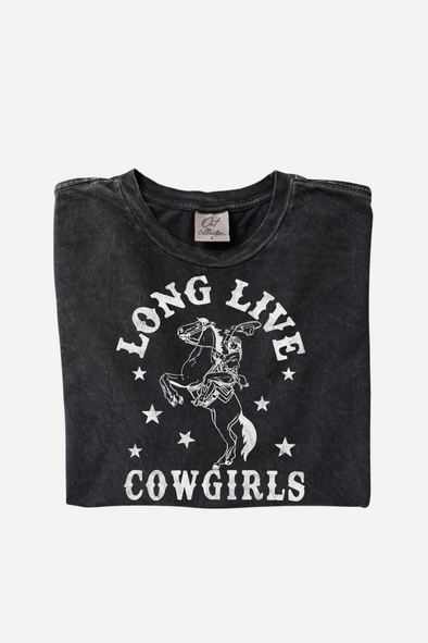 oat collective stylish equestrian long live cowgirls tee