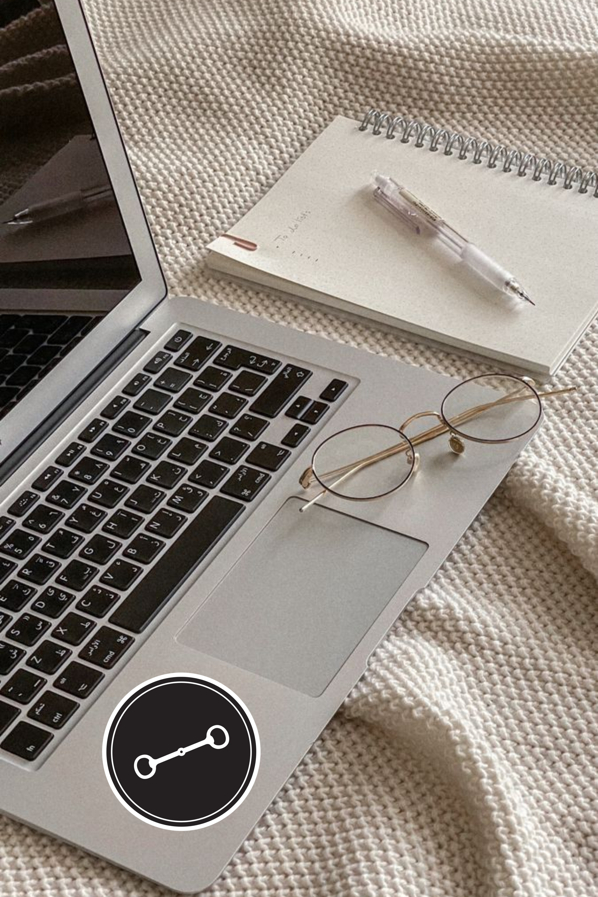 Stylish Equestrian Signature Logo Sticker