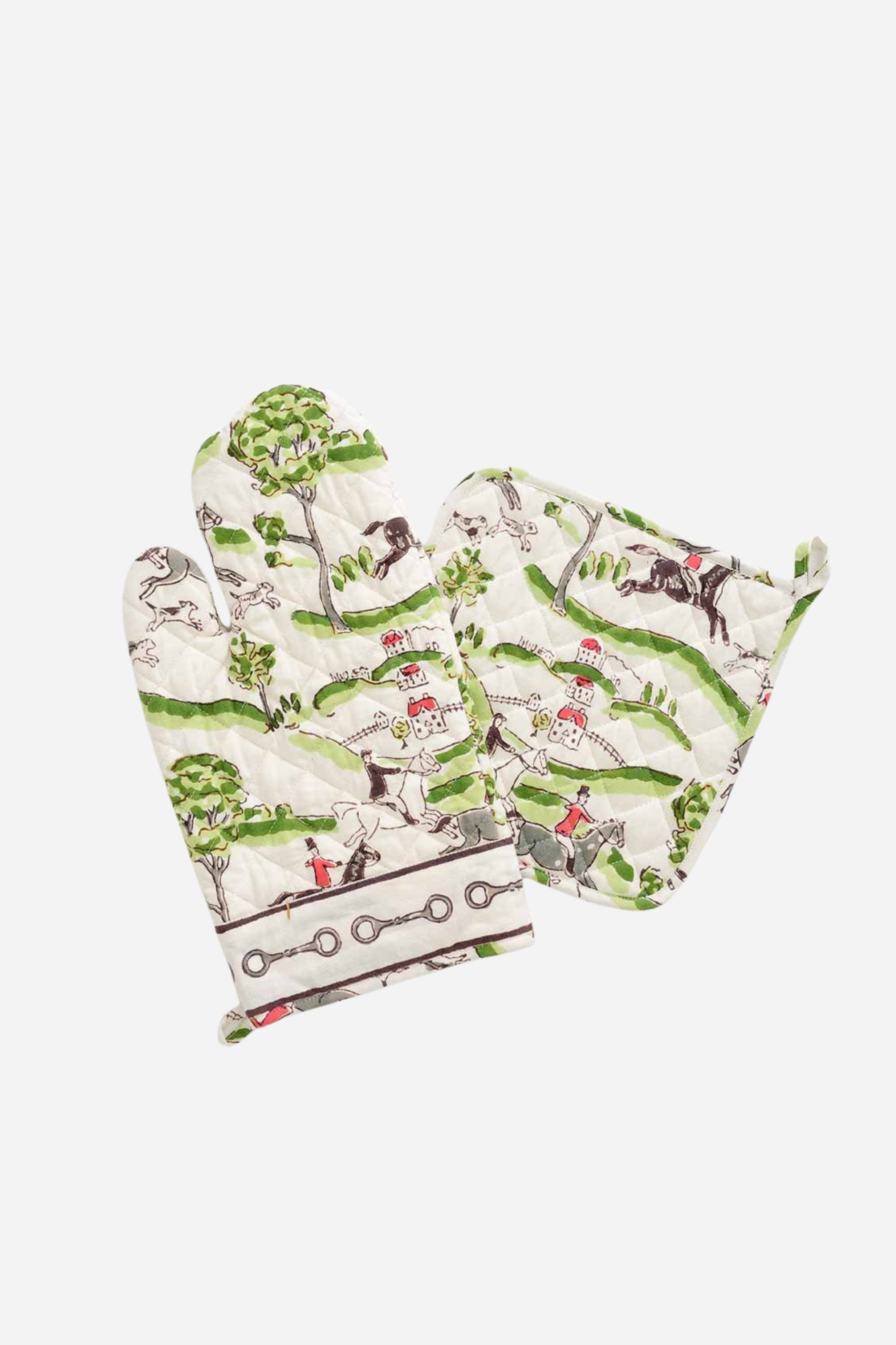 Pomegranate The Hunt Scene Oven Mitt Set
