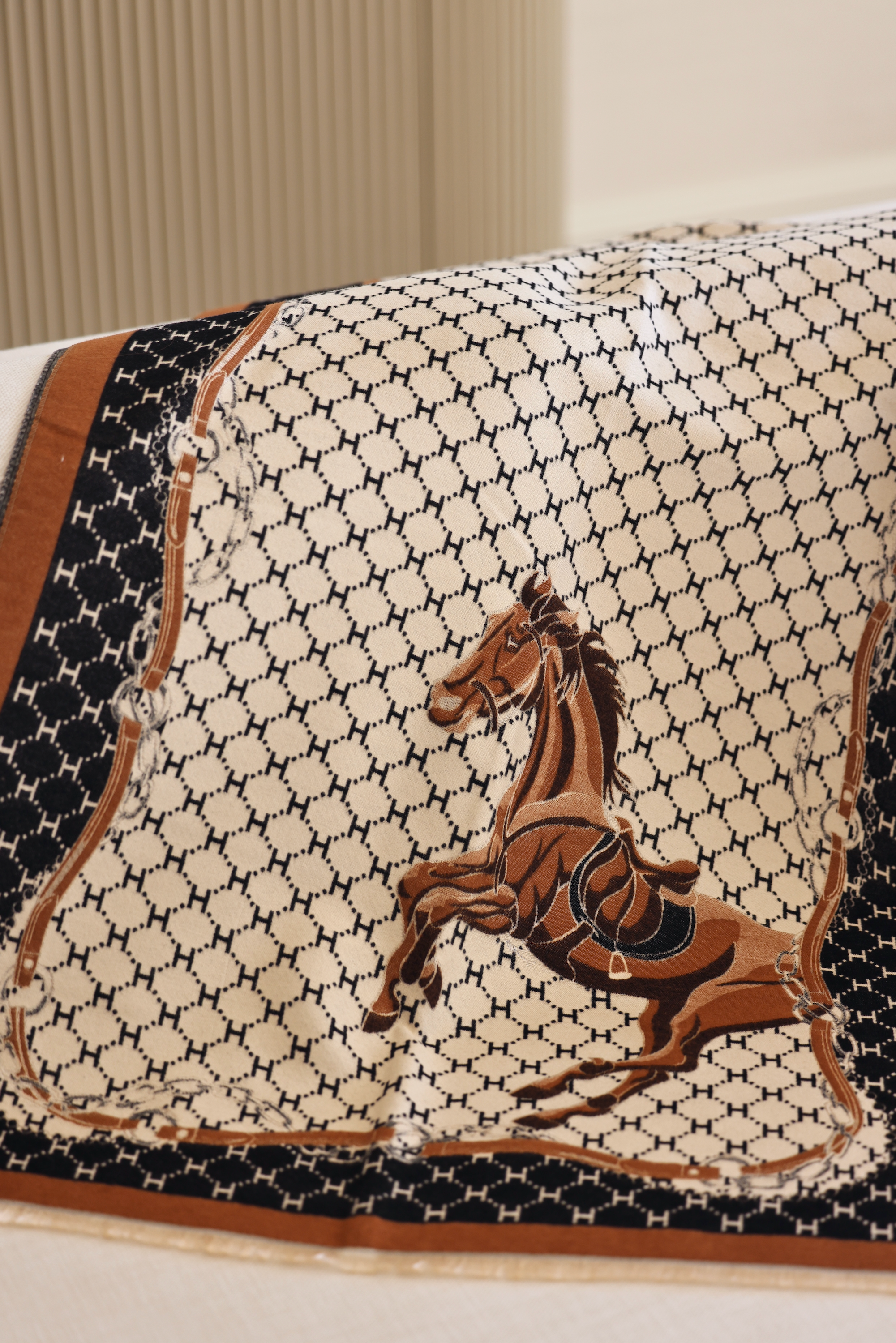 stylish equestrian tori scarf camel