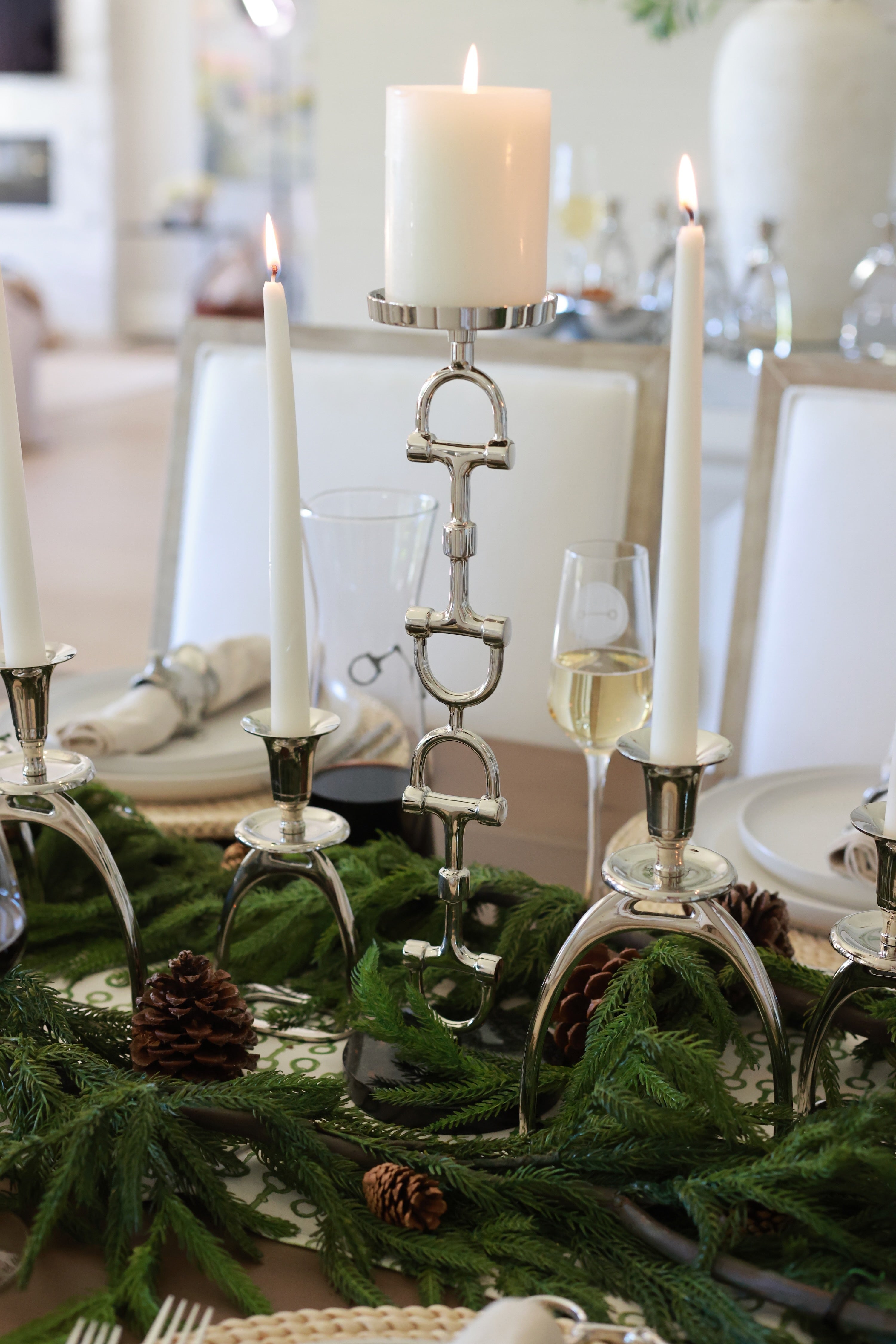  adamsbro stylish equestrian vista d-ring candle holder