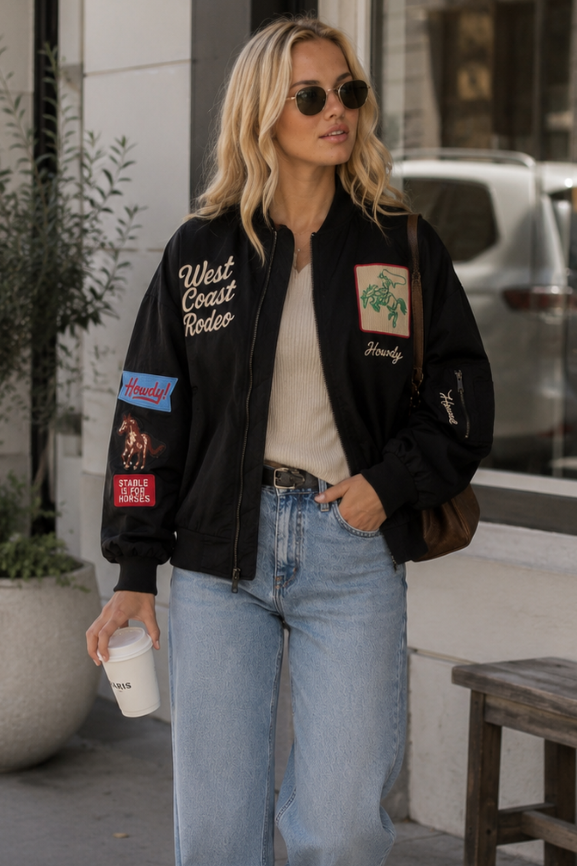 West Coast Rodeo Bomber Jacket - Black