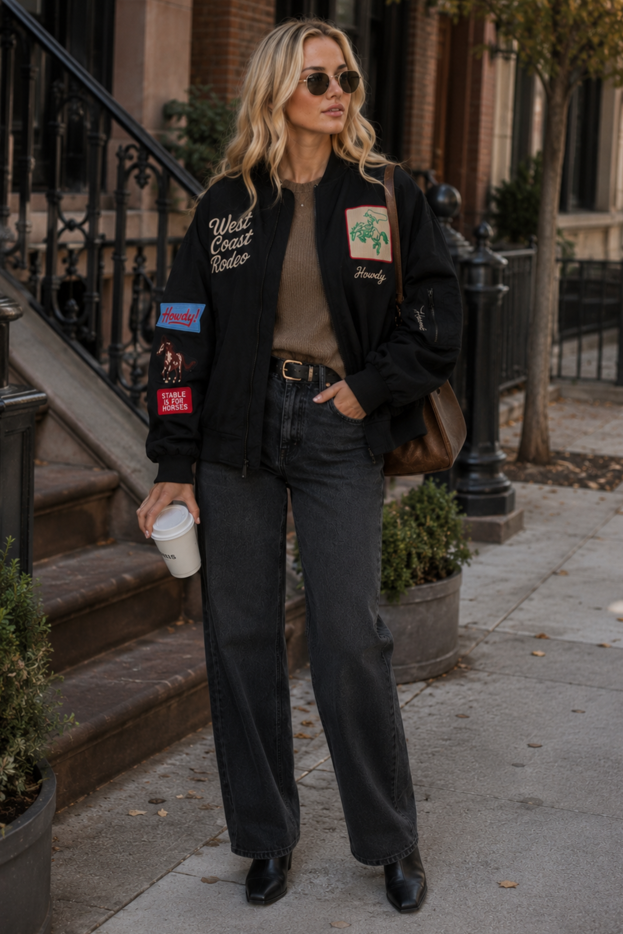 West Coast Rodeo Bomber Jacket - Black