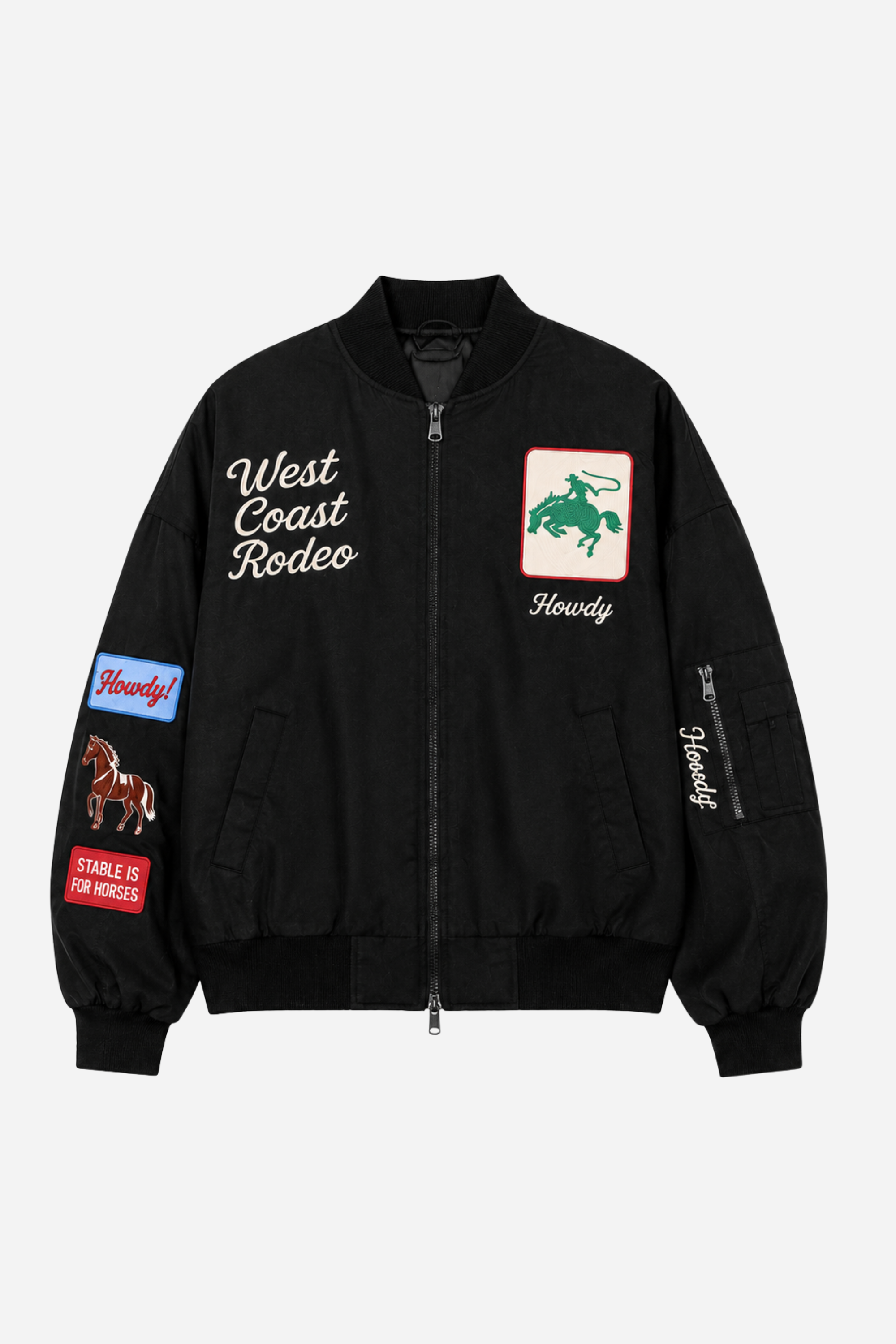 West Coast Rodeo Bomber Jacket - Black