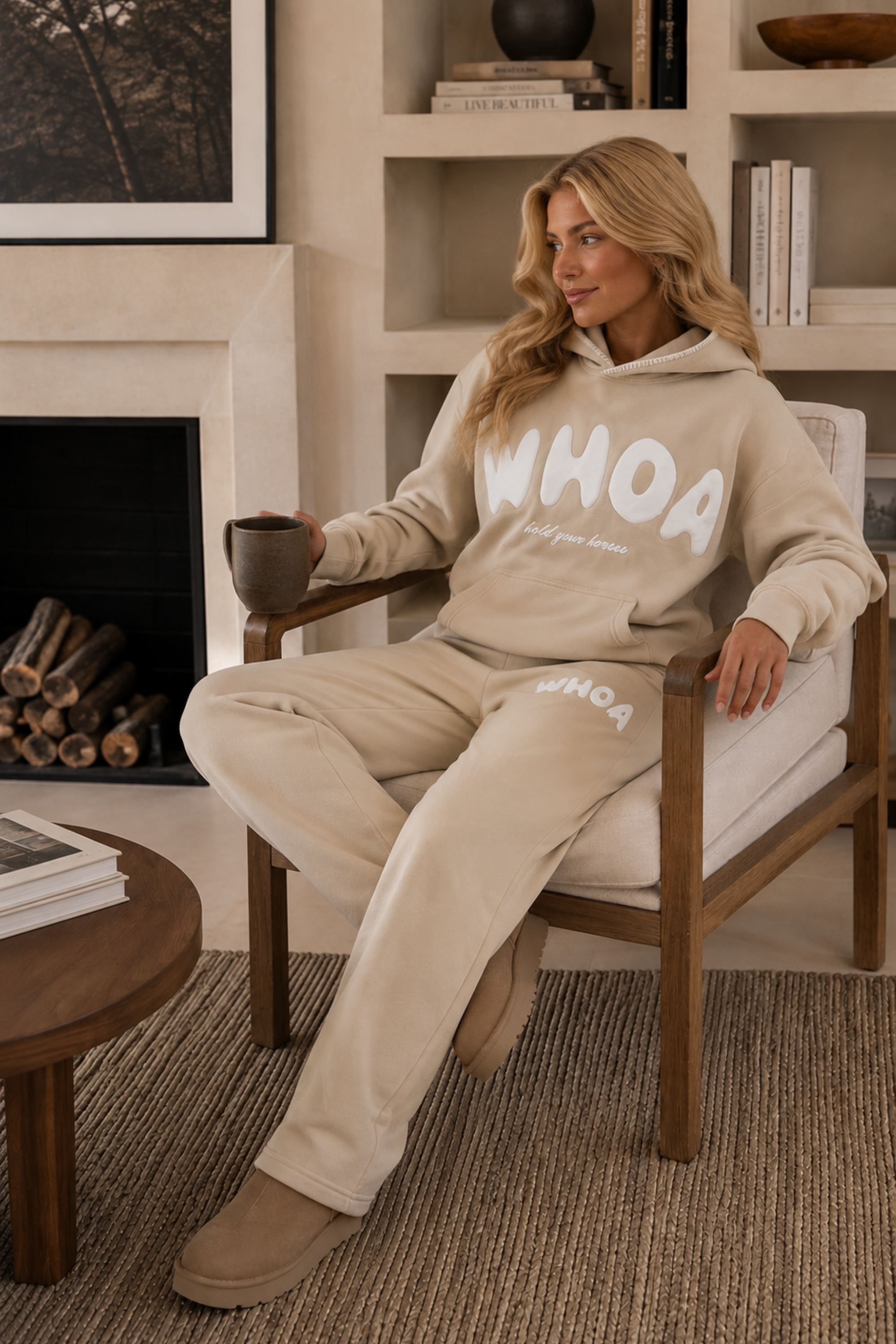 Whoa Hoodie - Fawn