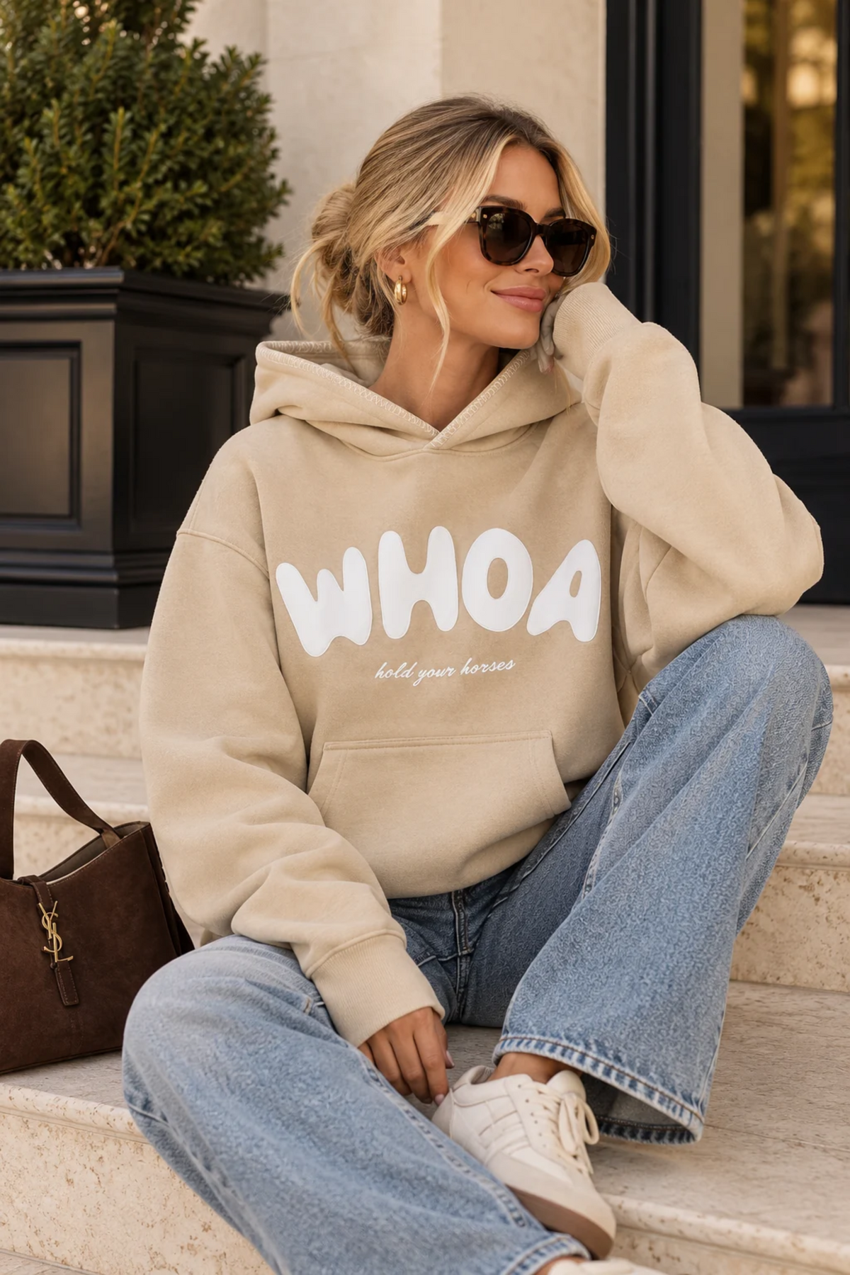 Whoa Hoodie - Fawn