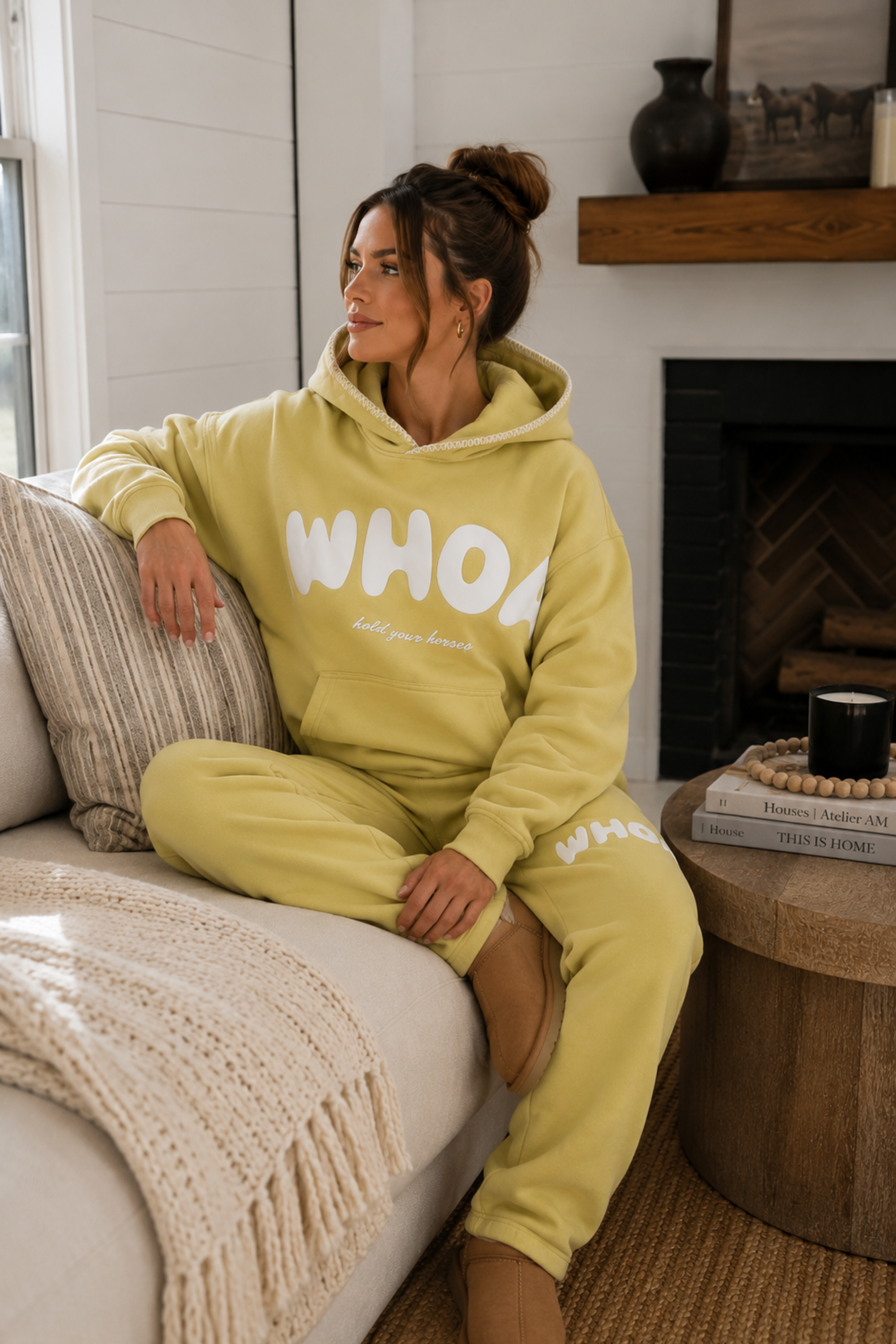 Whoa Hoodie -  Light Chartreuse