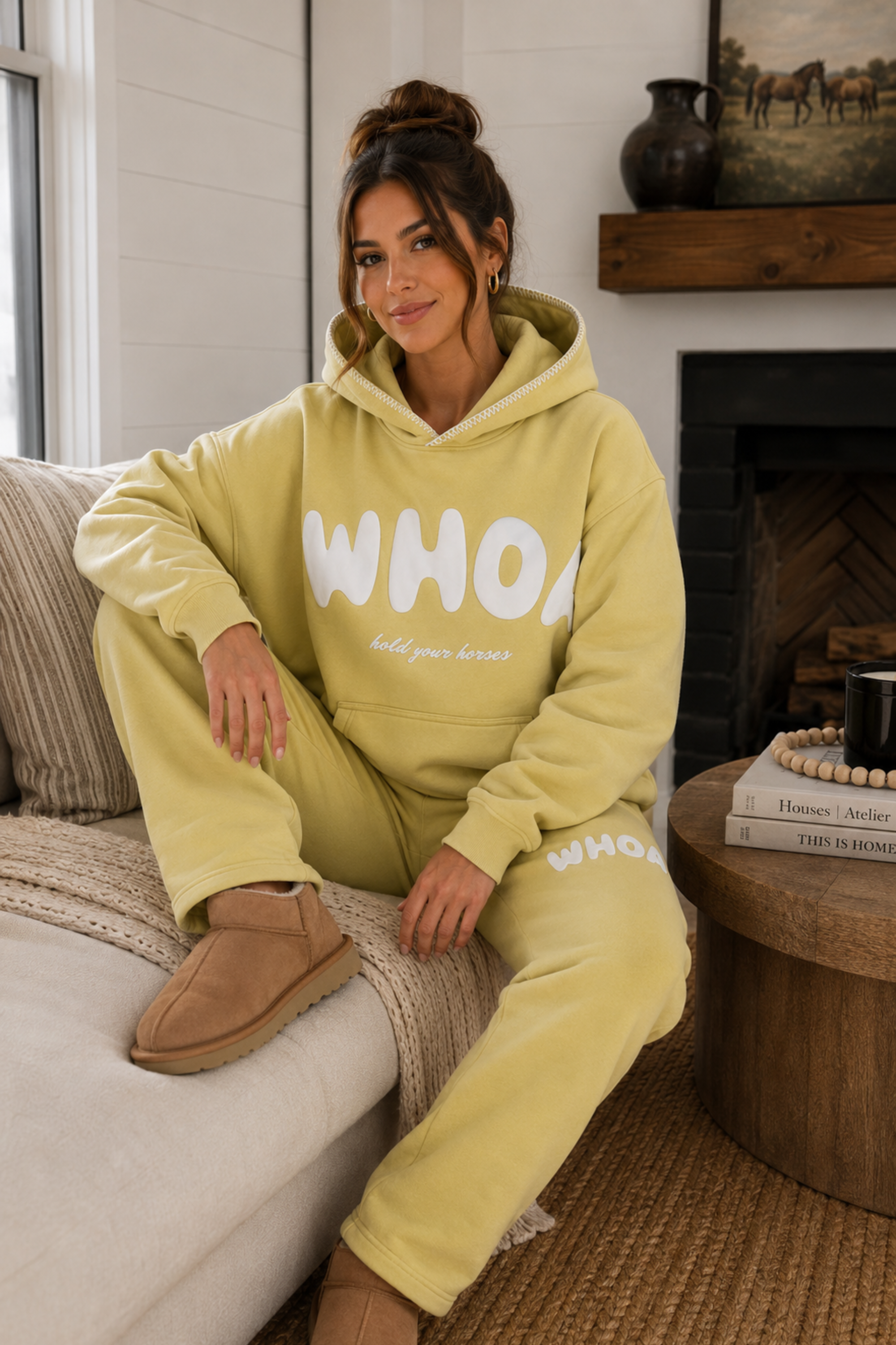 Whoa Hoodie -  Light Chartreuse