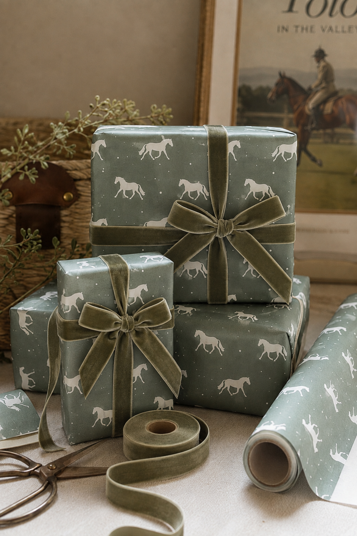 Winter Horse Gift Wrap Sheets