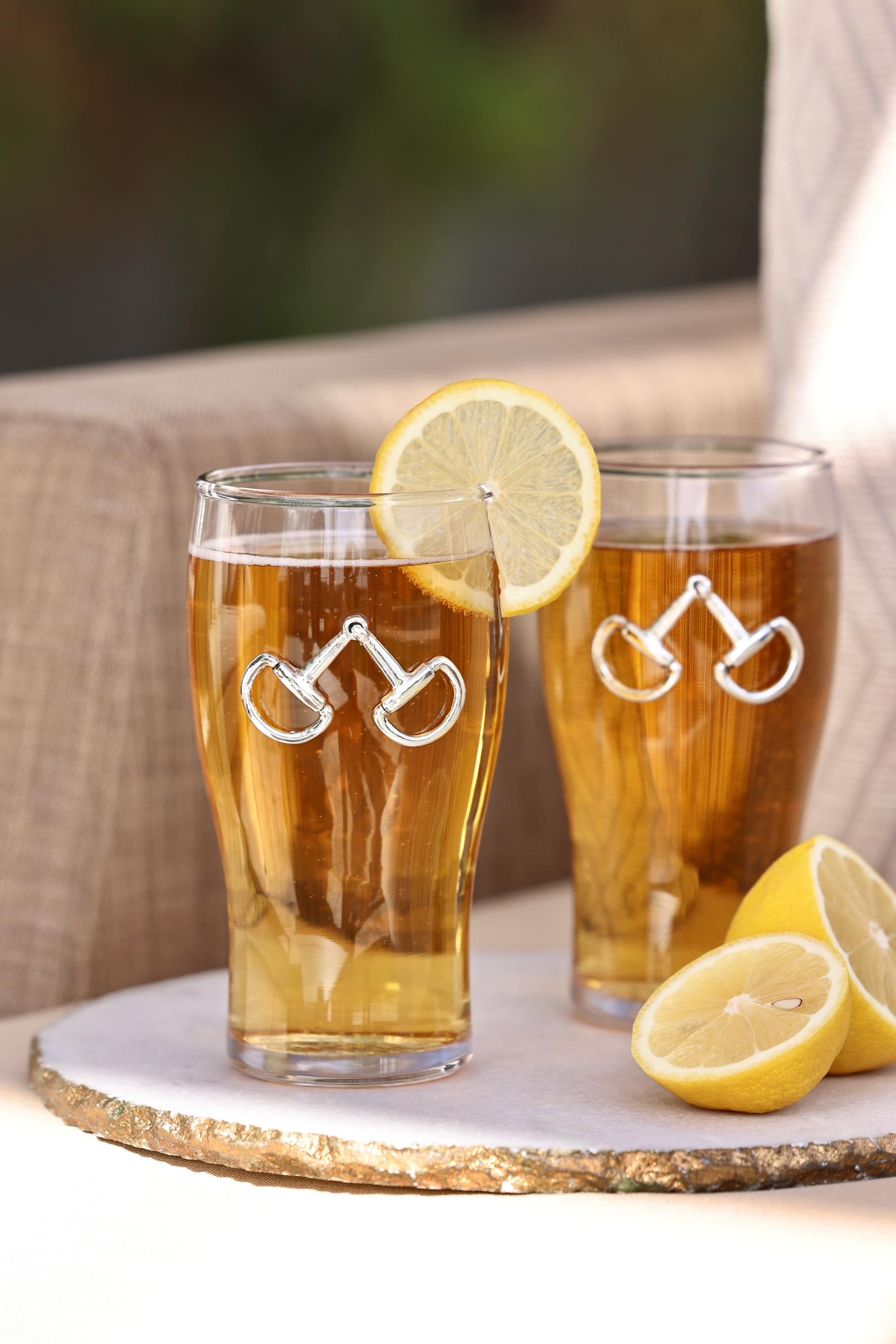 arthur court stylish equestrian aiden pint glass set