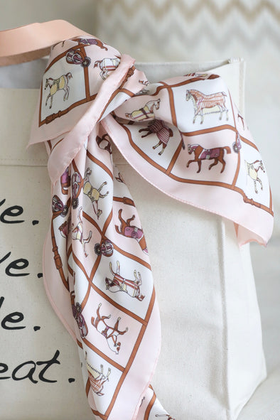 stylish equestrian square silk amelia horse scarf