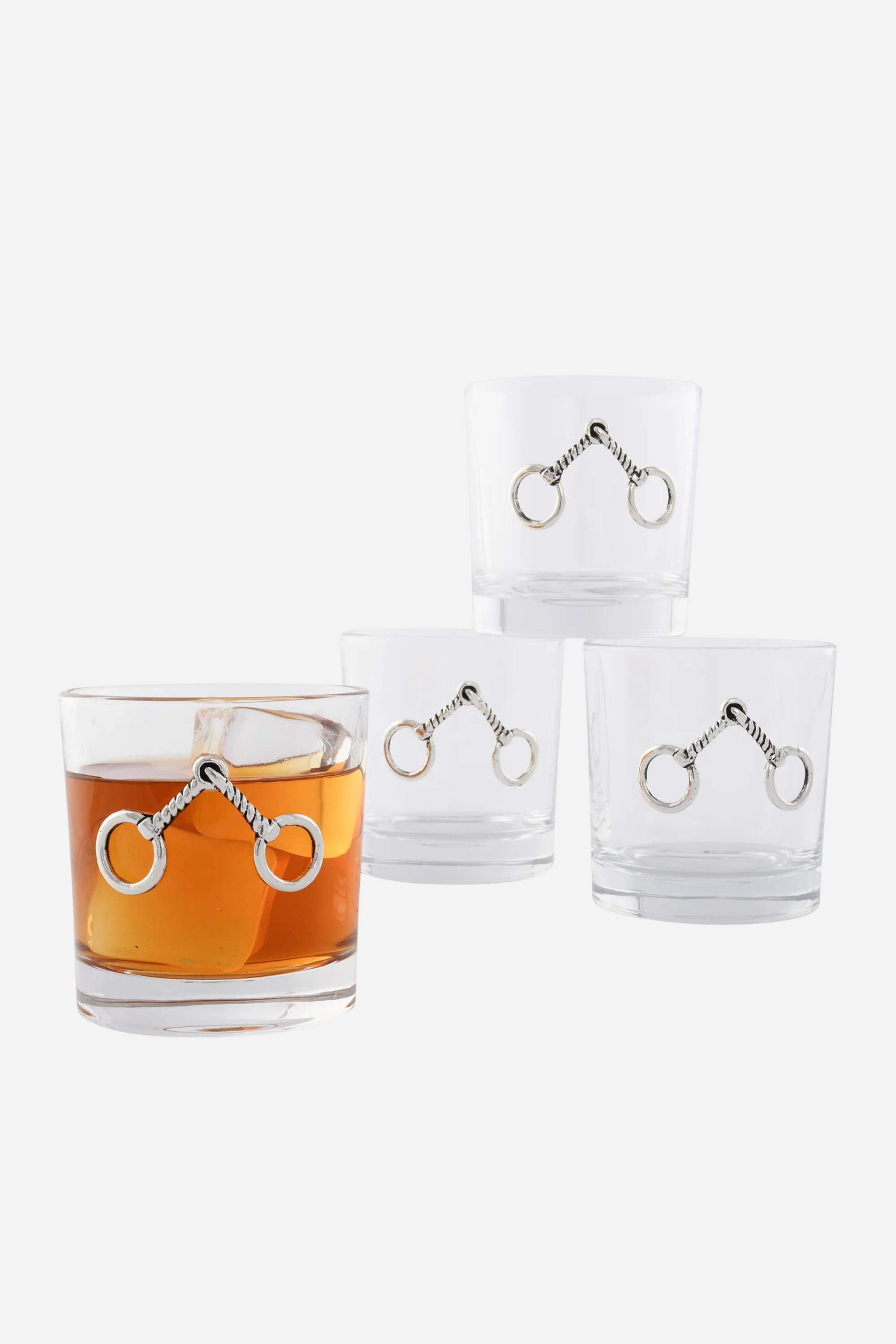 arthur court stylish equestrian astor short glass set with horse bitarthur court stylish equestrian astor short glass horse bit set