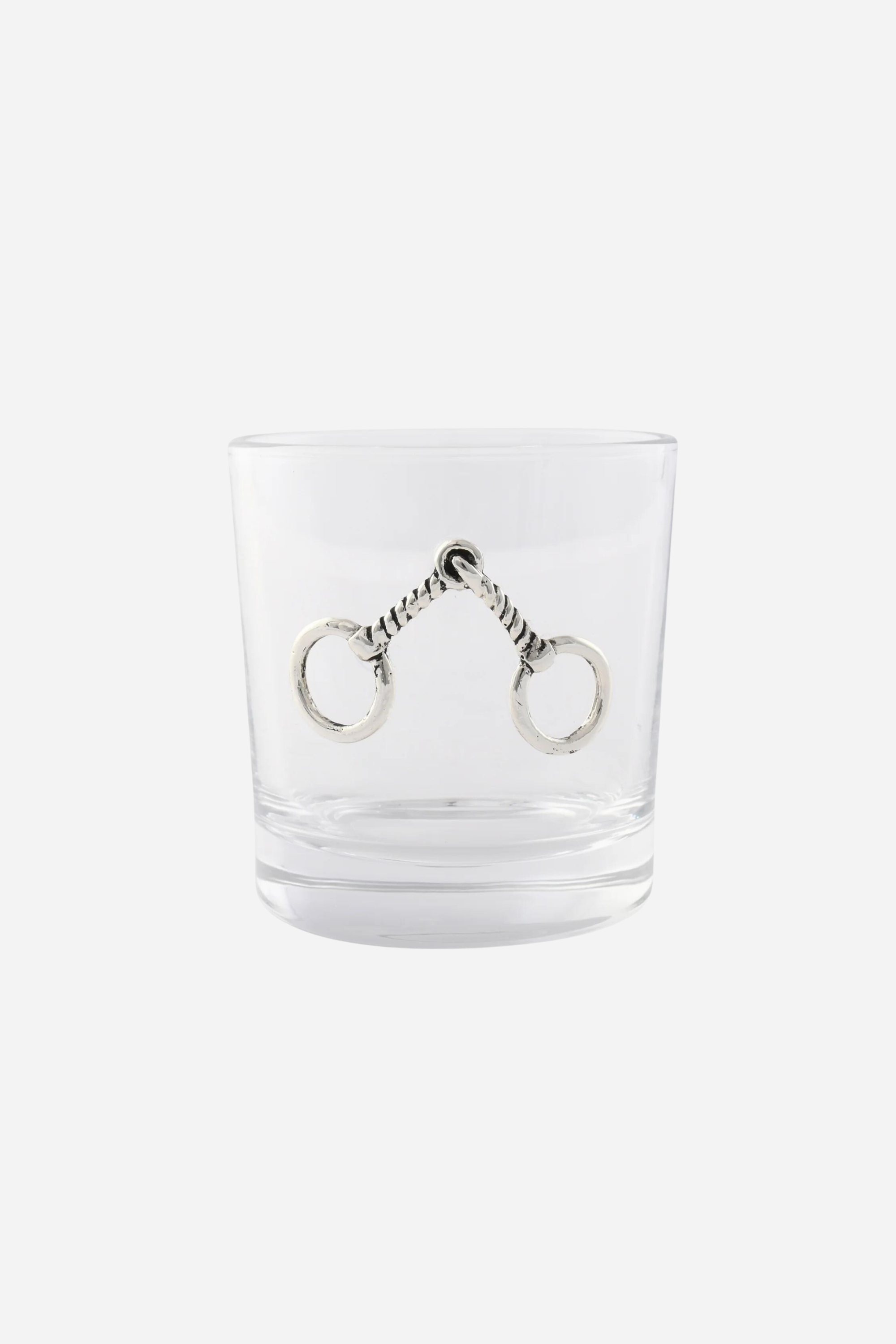 arthur court stylish equestrian astor short glass set with horse bit