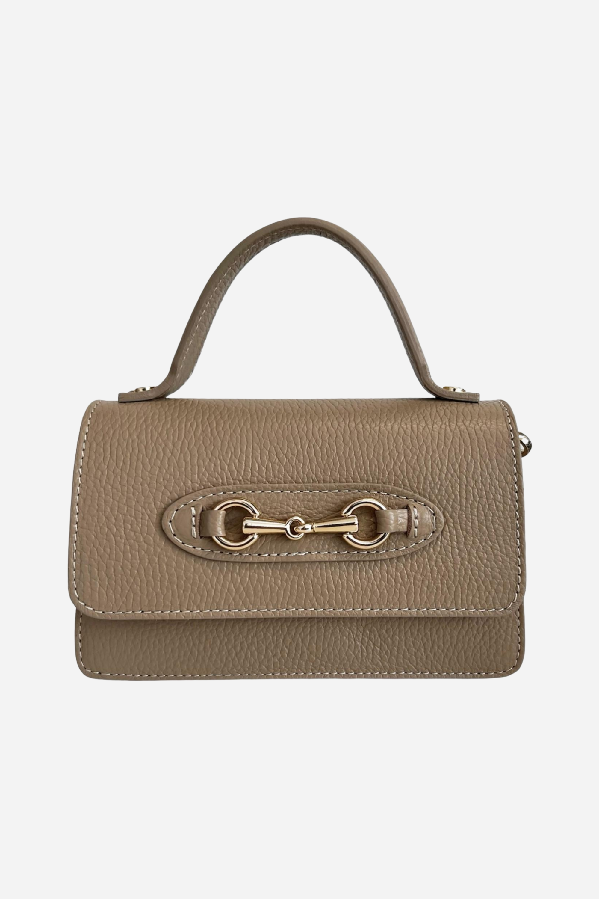 Ava Leather Bag - Taupe