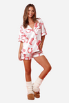 peach love stylish equestrian boots n horseshoes pajama set