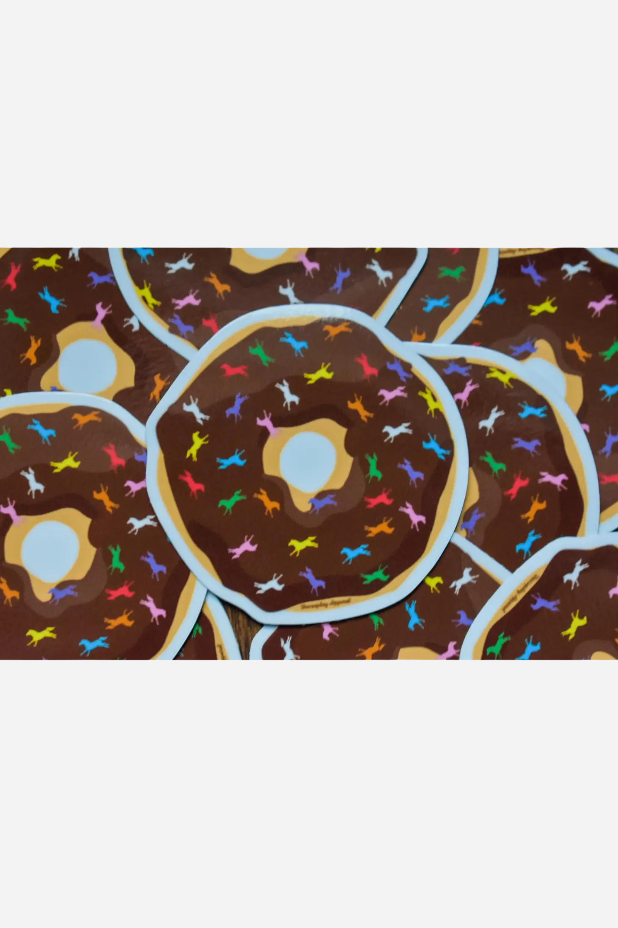 horseplay stylish equestrian buck n donut sticker