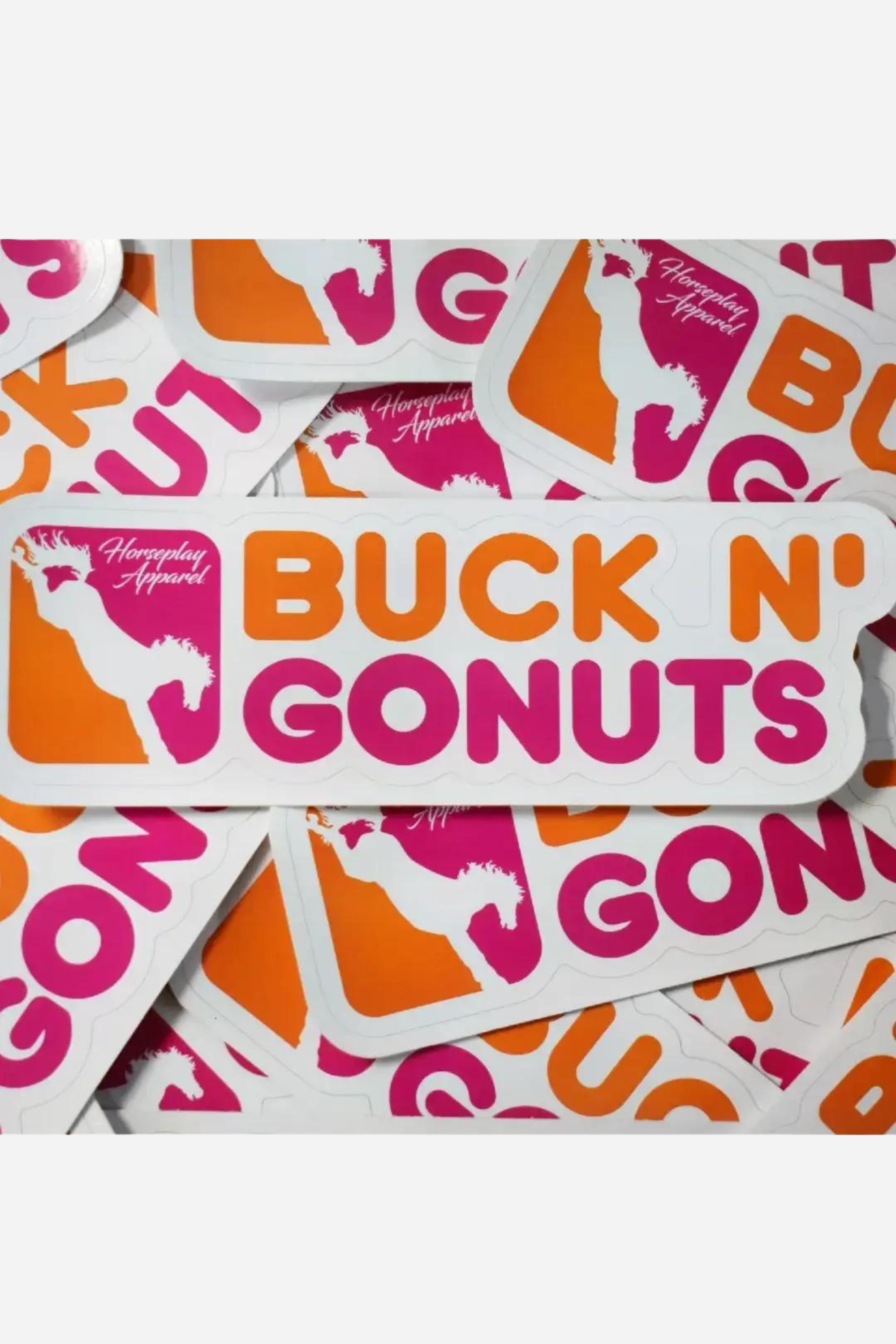 horseplay stylish equestrian buck n gonuts sticker