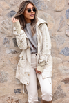 blanc noir stylish equestrian camo anorak alabaster