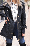 blanc noir stylish equestrian camo anorak black