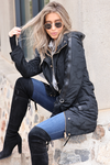 blanc noir stylish equestrian camo anorak black