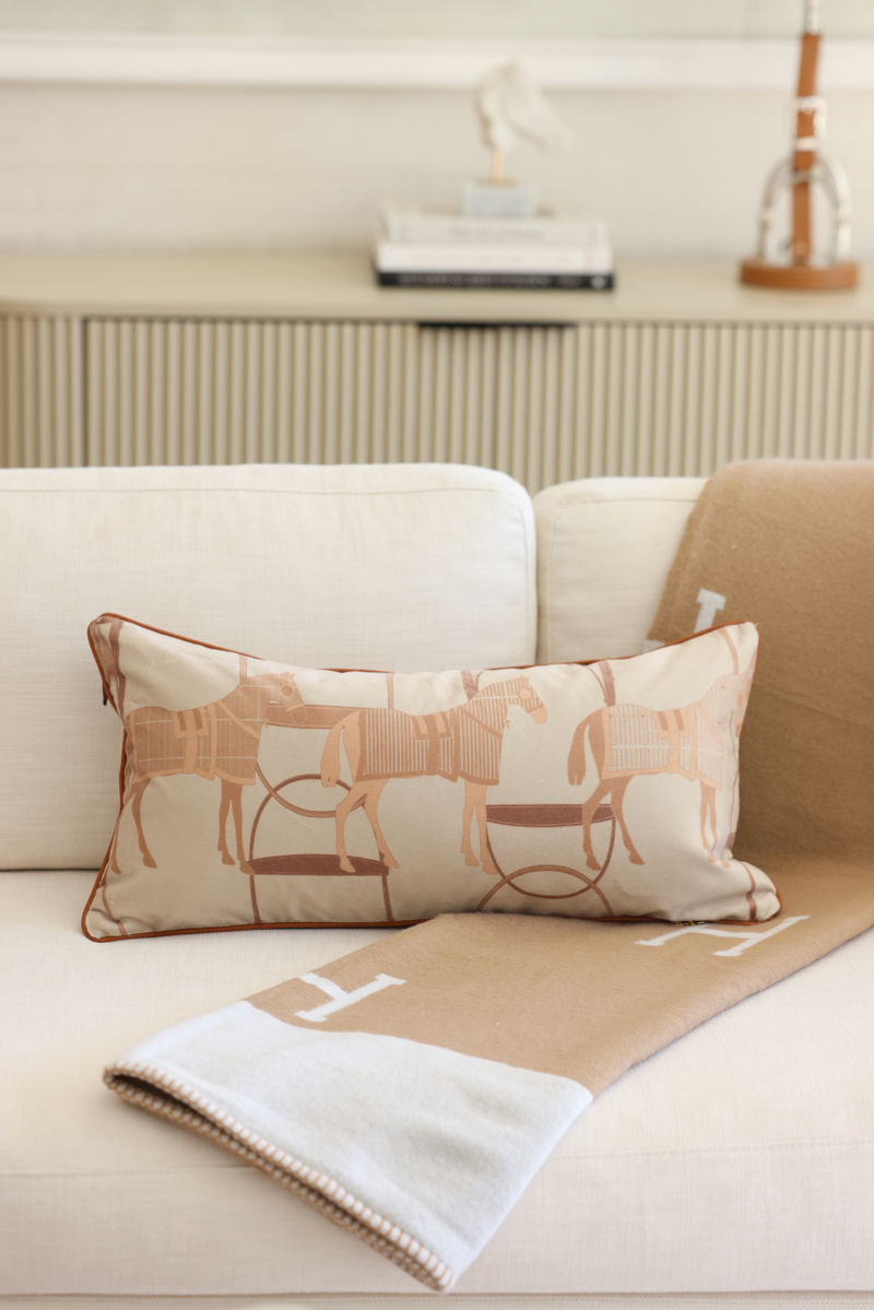 Equine Lumbar Wool Pillow - Vanilla Bean