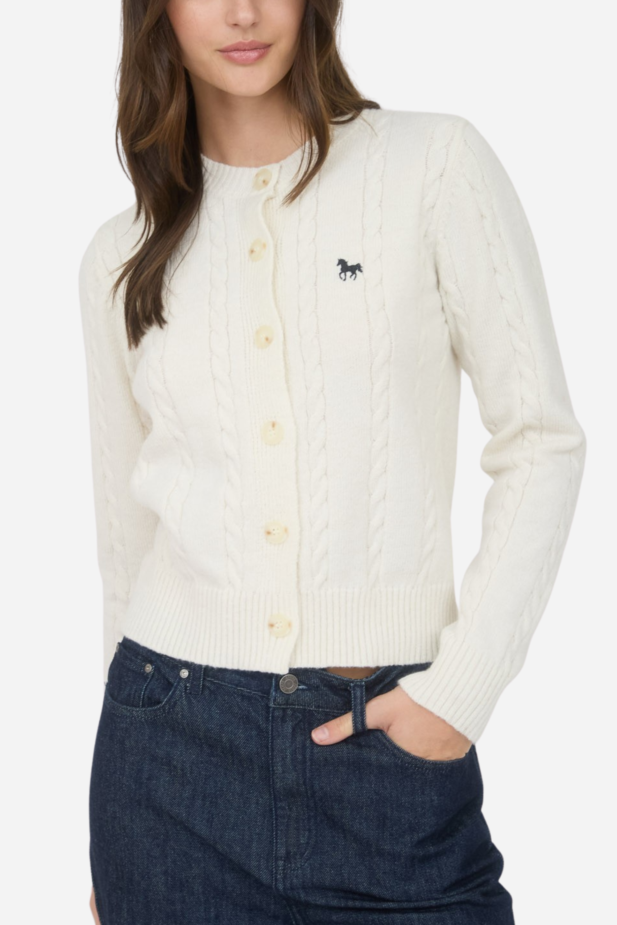 Charli Embroidered Knit Cardigan