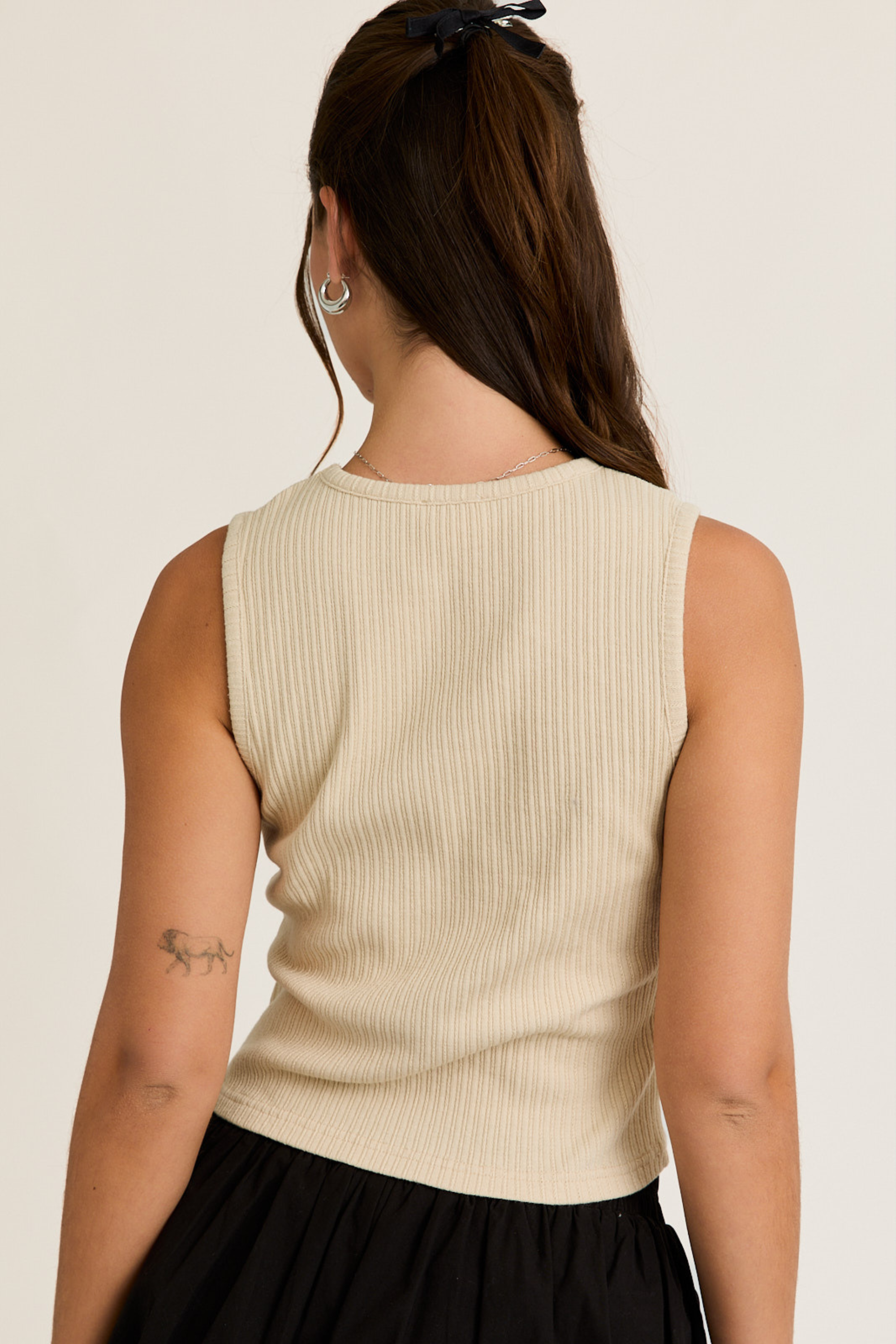 Cowboy Boot Embroidered Ribbed Tank