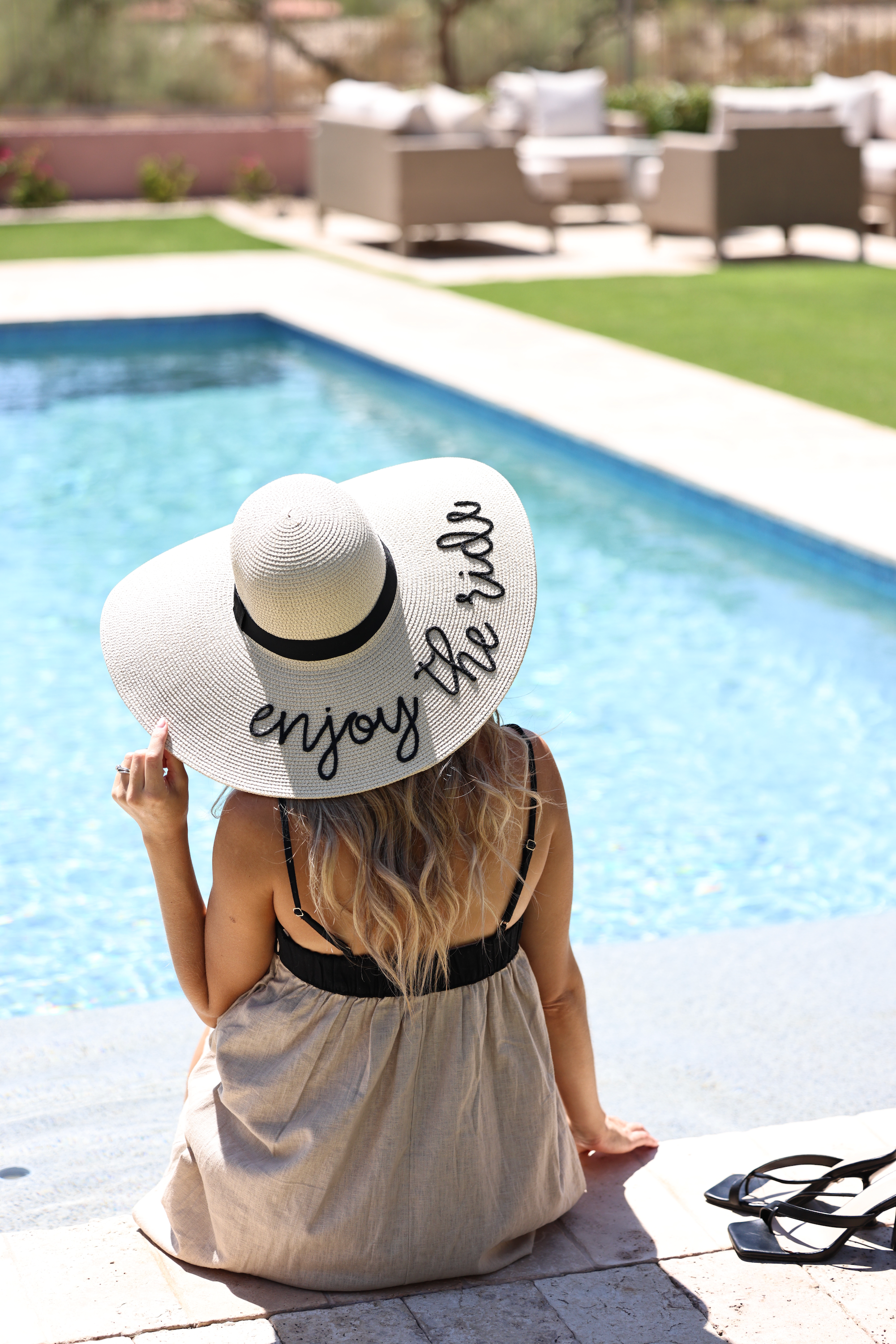 panmilli stylish equestrian enjoy the ride embroidered floppy hat