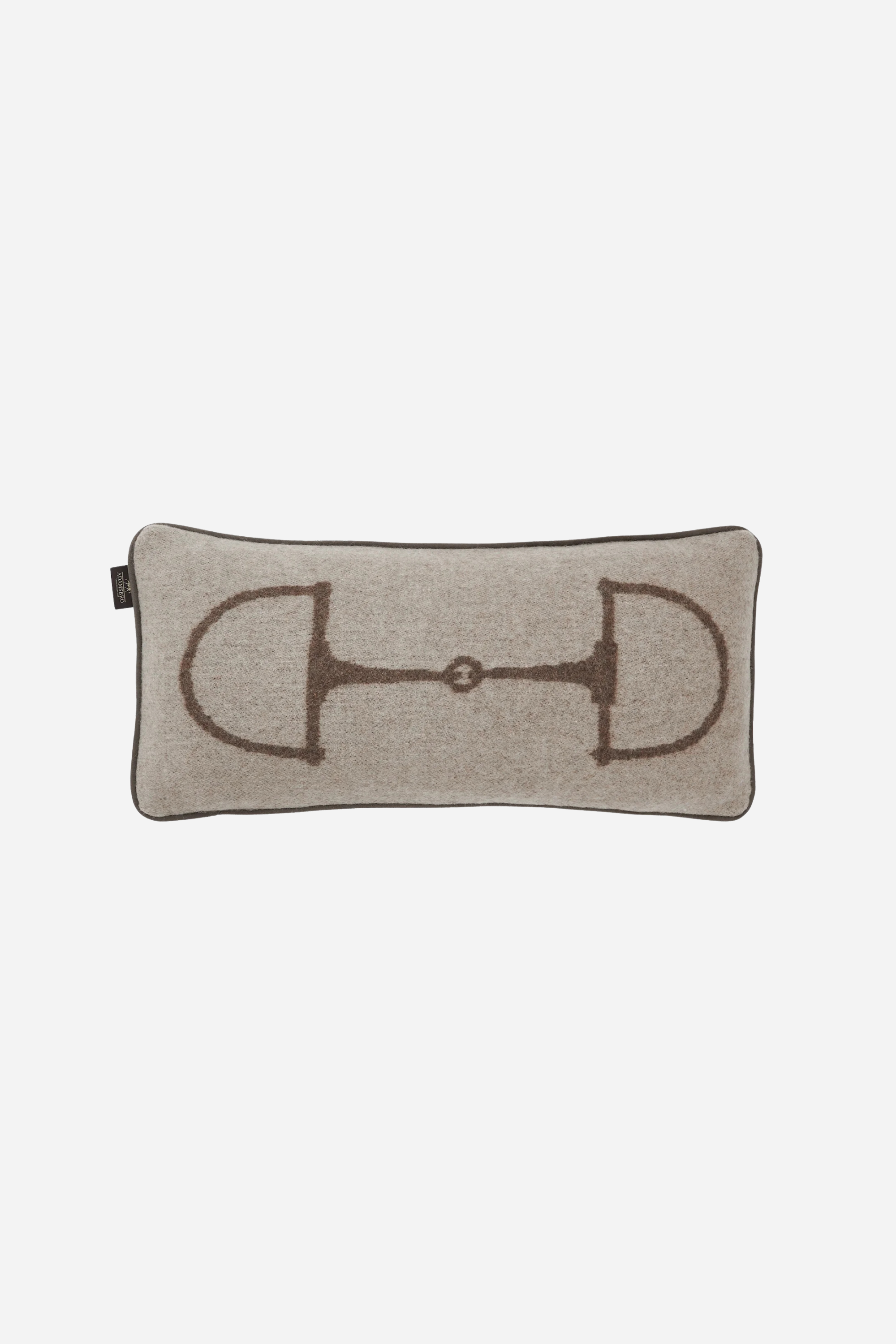 Equine Lumbar Cashmere Pillow - Mocha