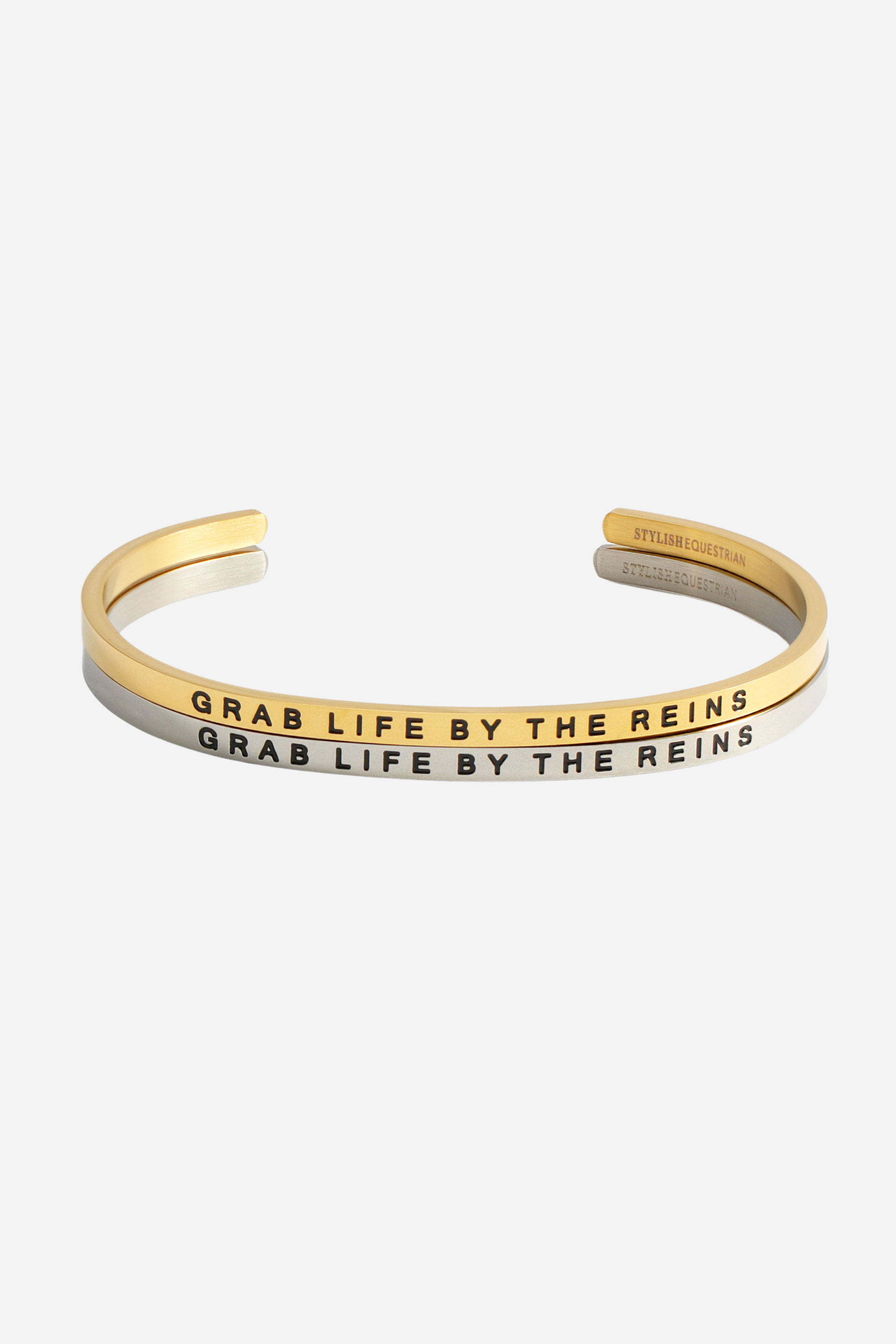 mantra band stylish equestrian grab life by the reins bracelet