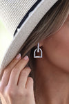 cxc stylish equestrian hallie stirrup earrings