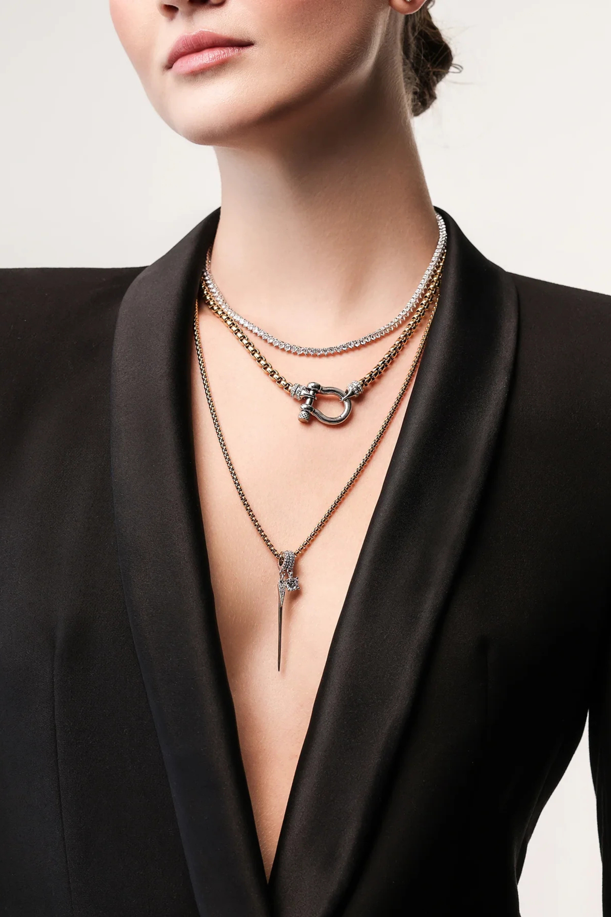Herradura Tennis Layered Necklace Set