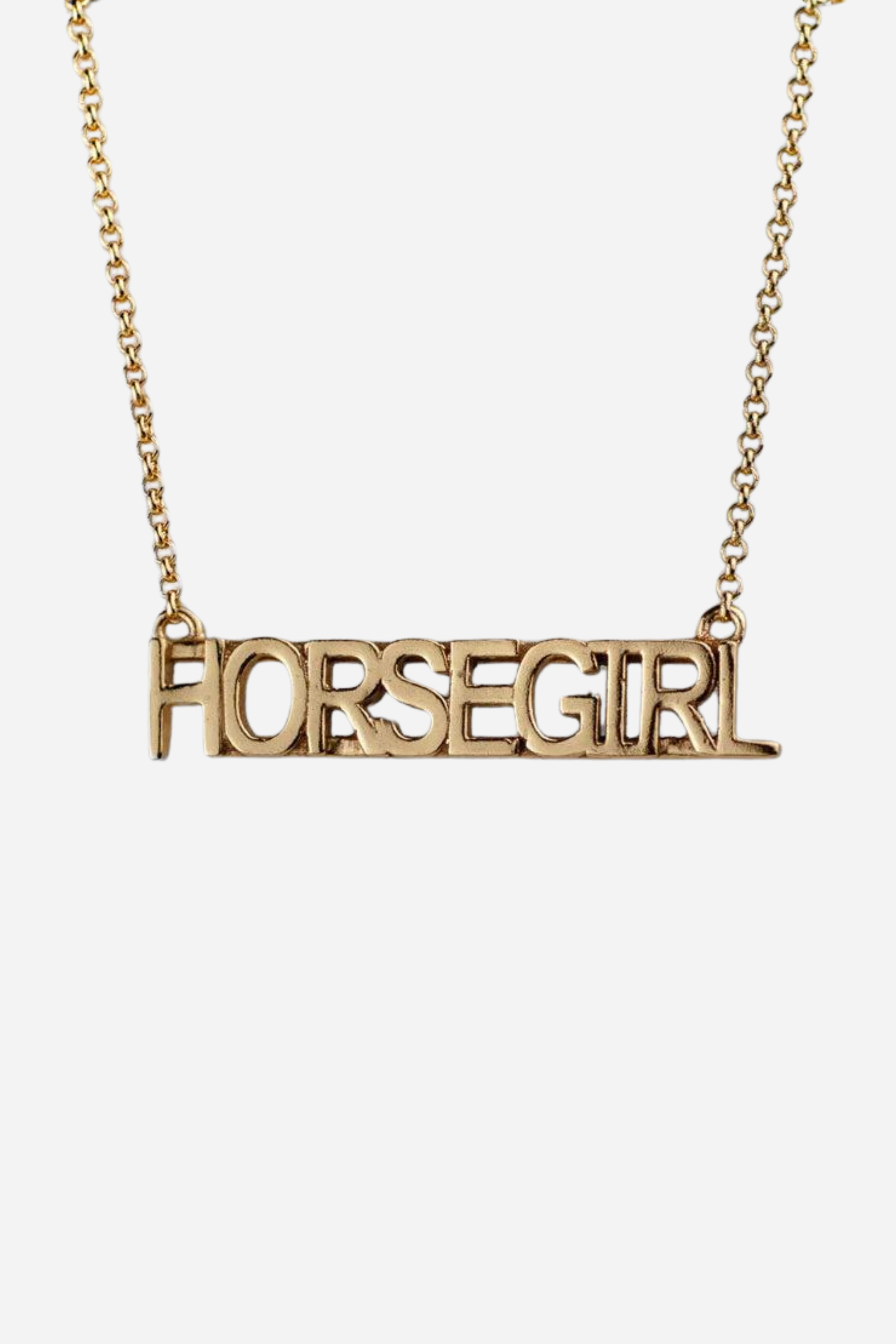 urban equestrian stylish equestrian horse girl pendant necklace