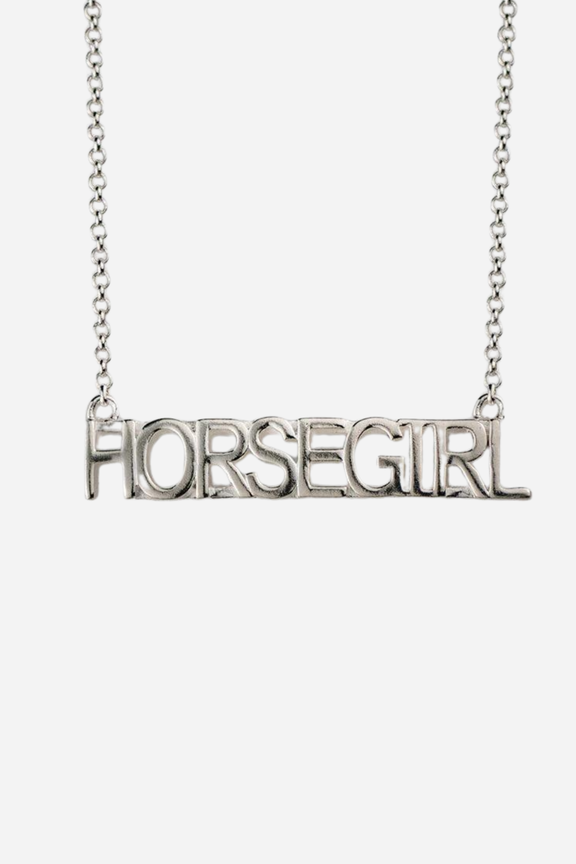 urban equestrian stylish equestrian horse girl pendant necklace