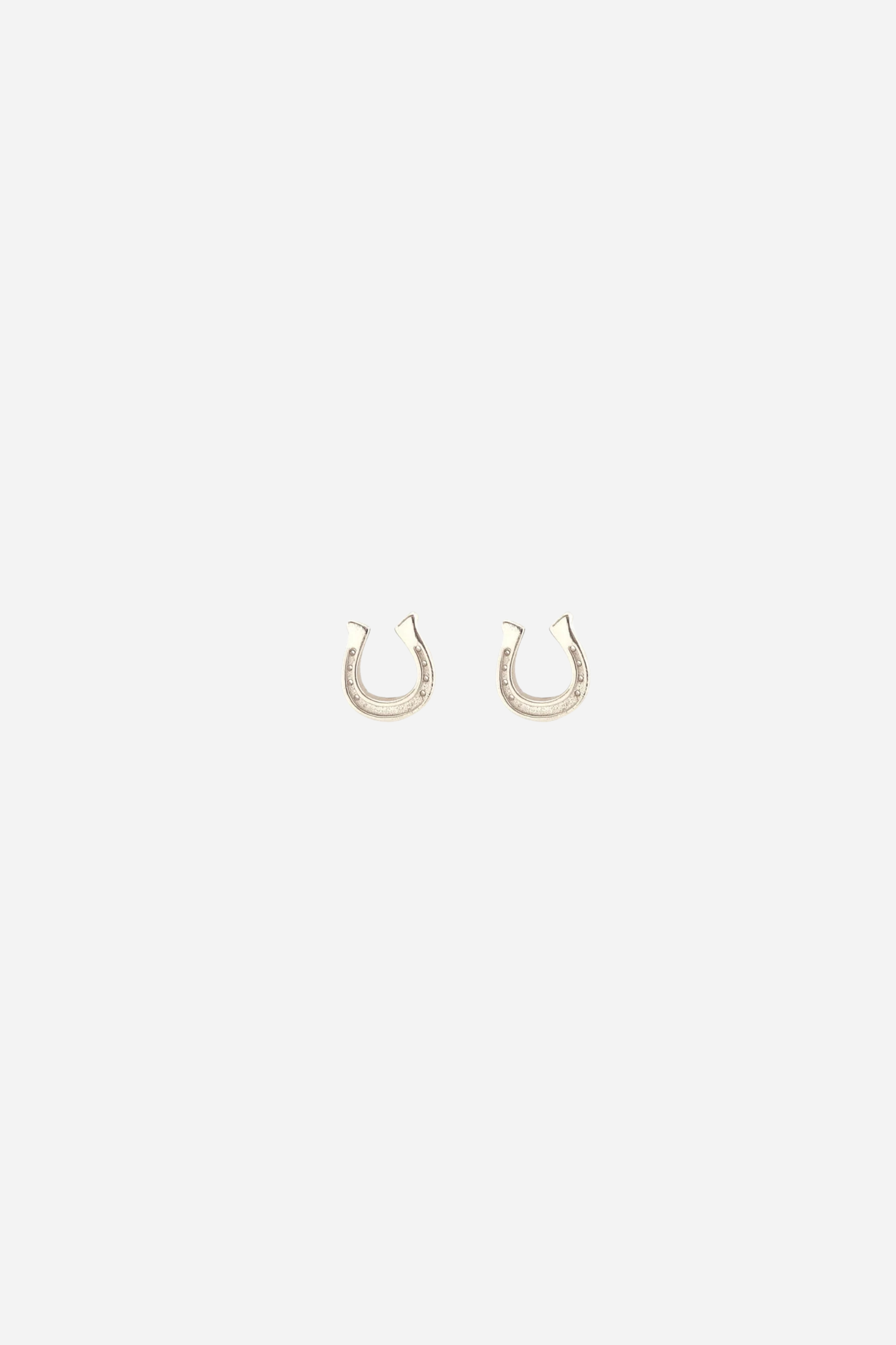 kris nations stylish equestrian horseshoe stud earrings silver