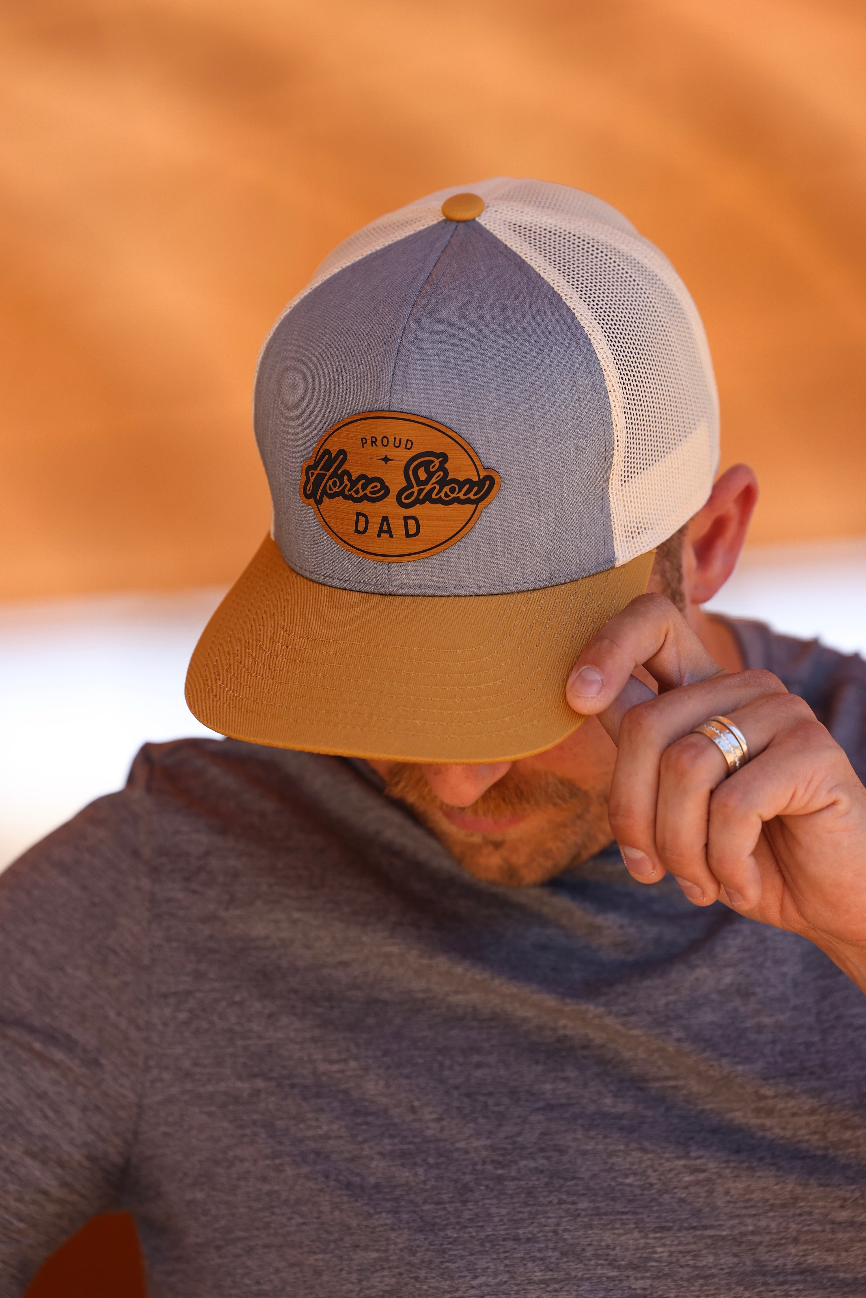 ips stylish equestrian horse show dad trucker hat cap