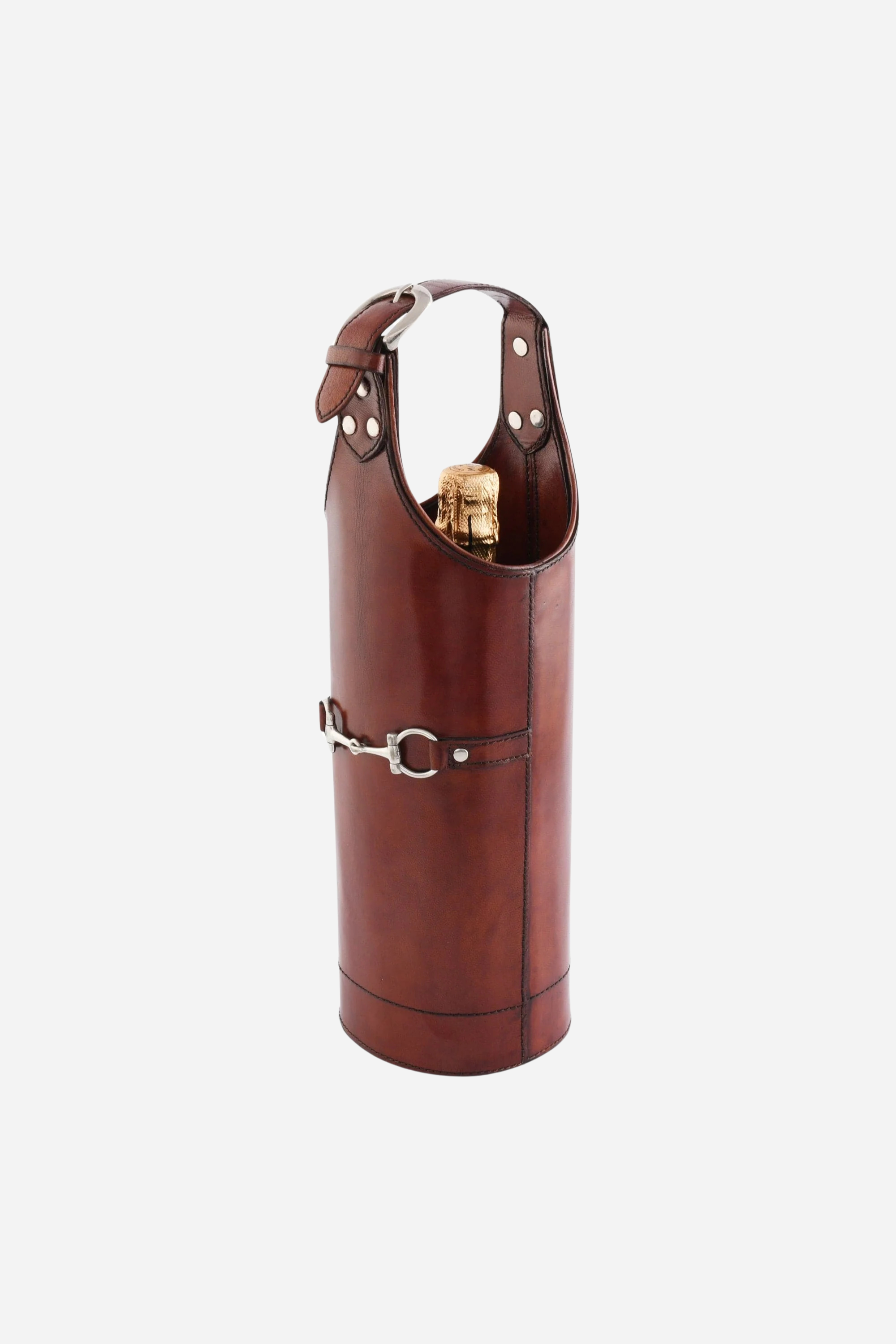 arthur court stylish equestrian hudson leather wine bottle gift carrier