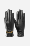 stylish equestrian ivy leather gloves with horse bit