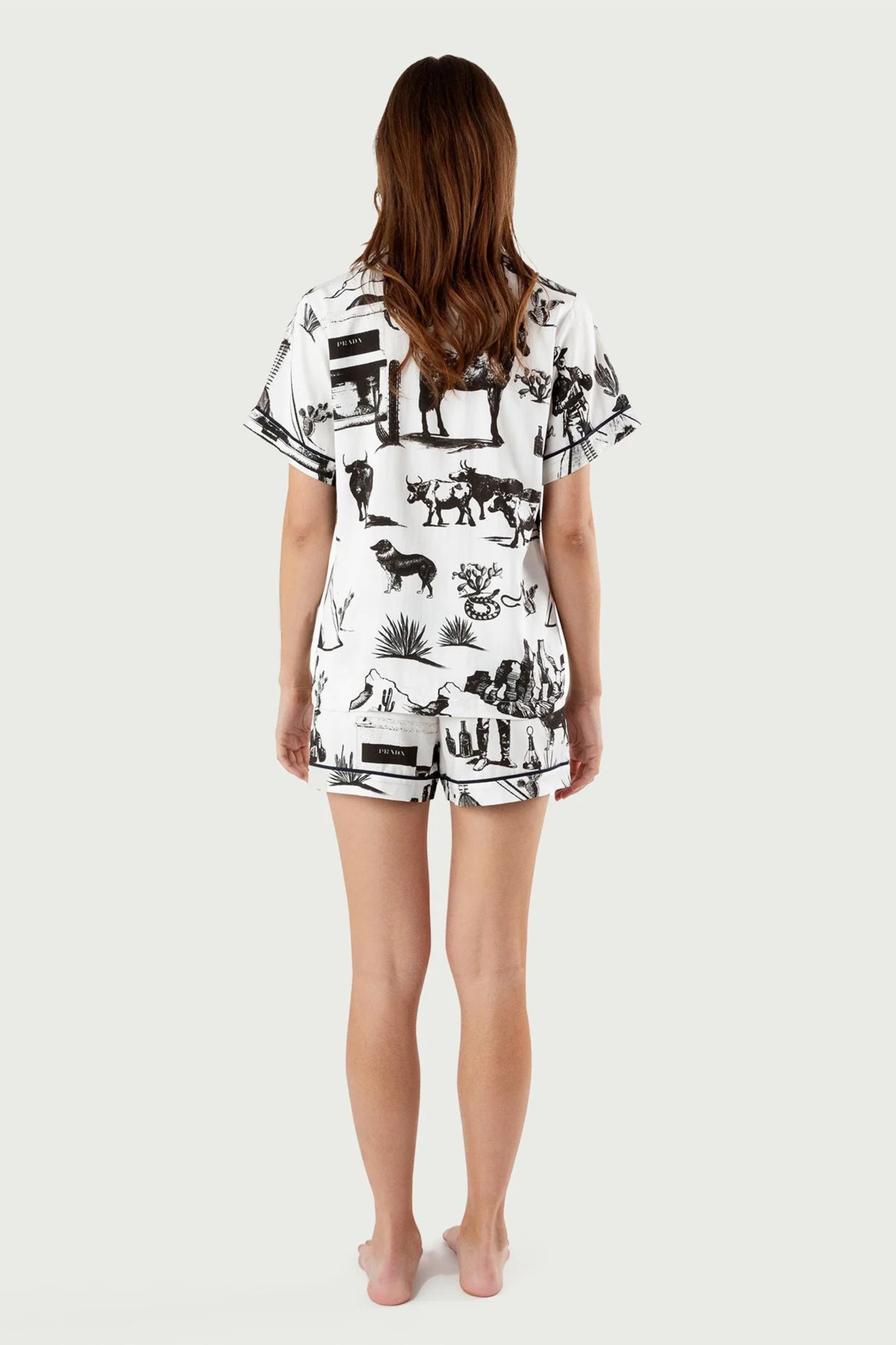 katie kime stylish equestrian marfa toile pajama short set