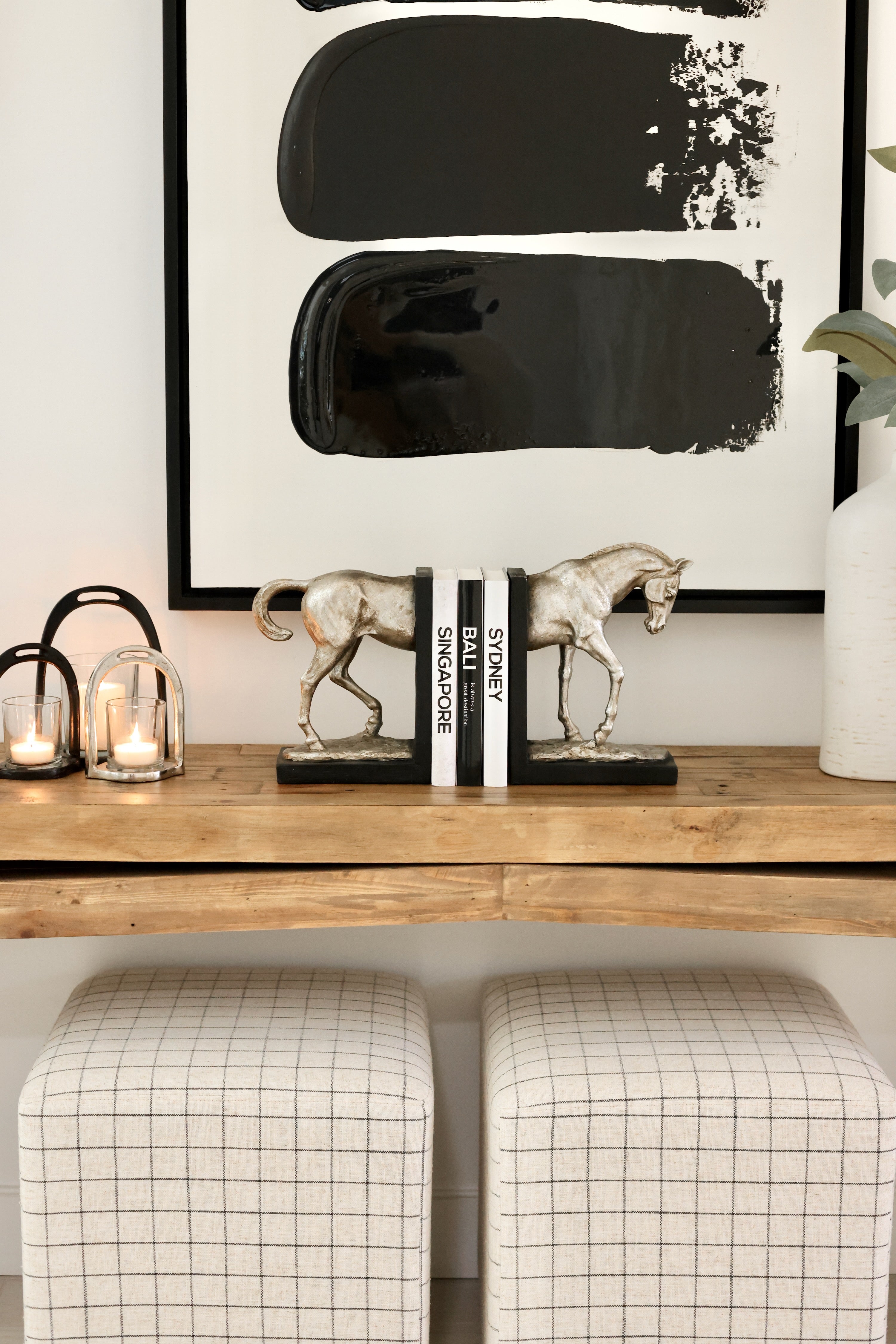 adamsbro stylish equestrian horse niguel bookend set