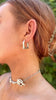 cxc stylish equestrian eleni stirrup earrings silver