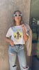 promesa stylish equestrian horse & cowgirl cropped graphic tee shirt