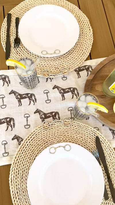 arthur court stylish equestrian lana placemat set 