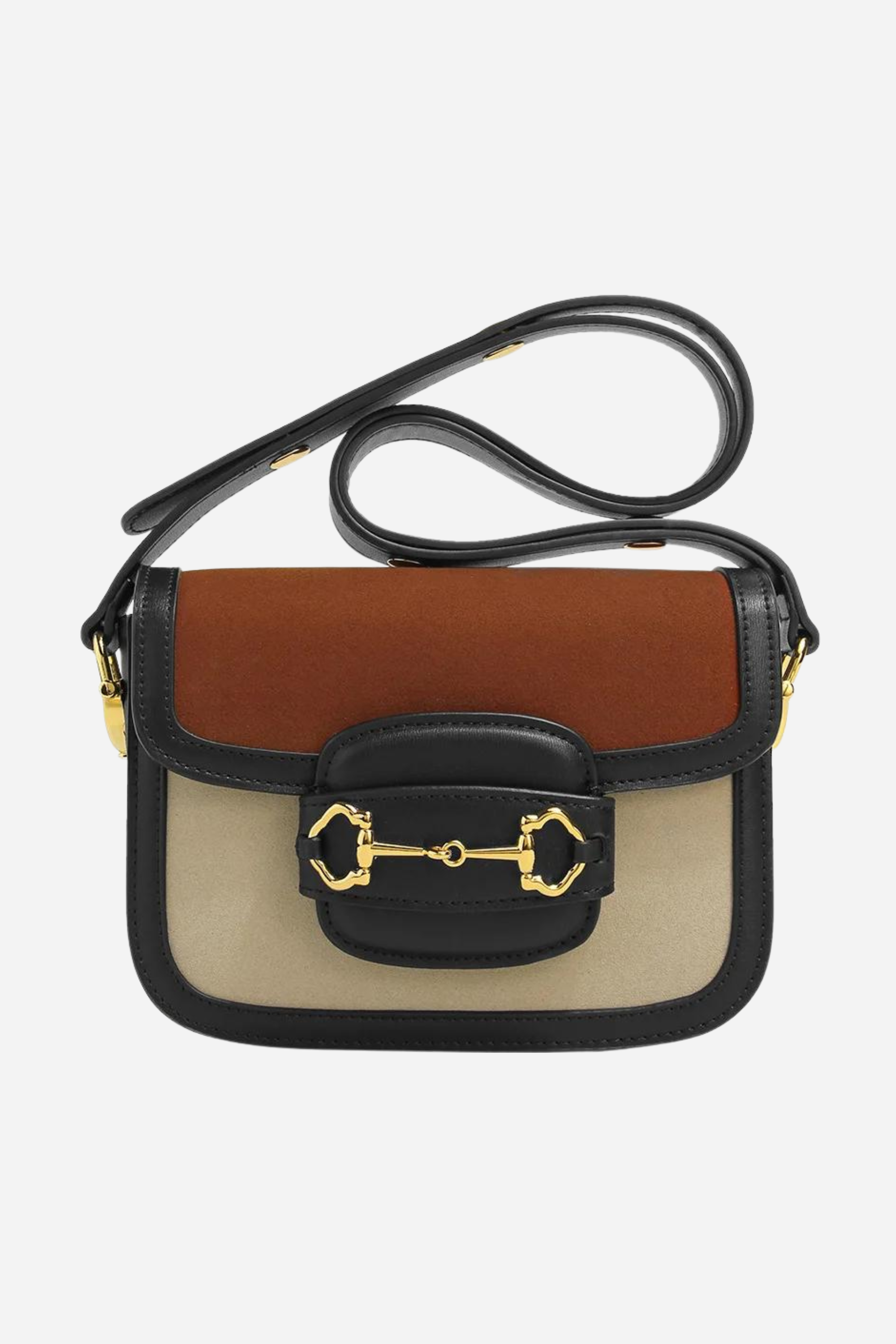 stylish equestrian richie horse bit leather shoulder bag