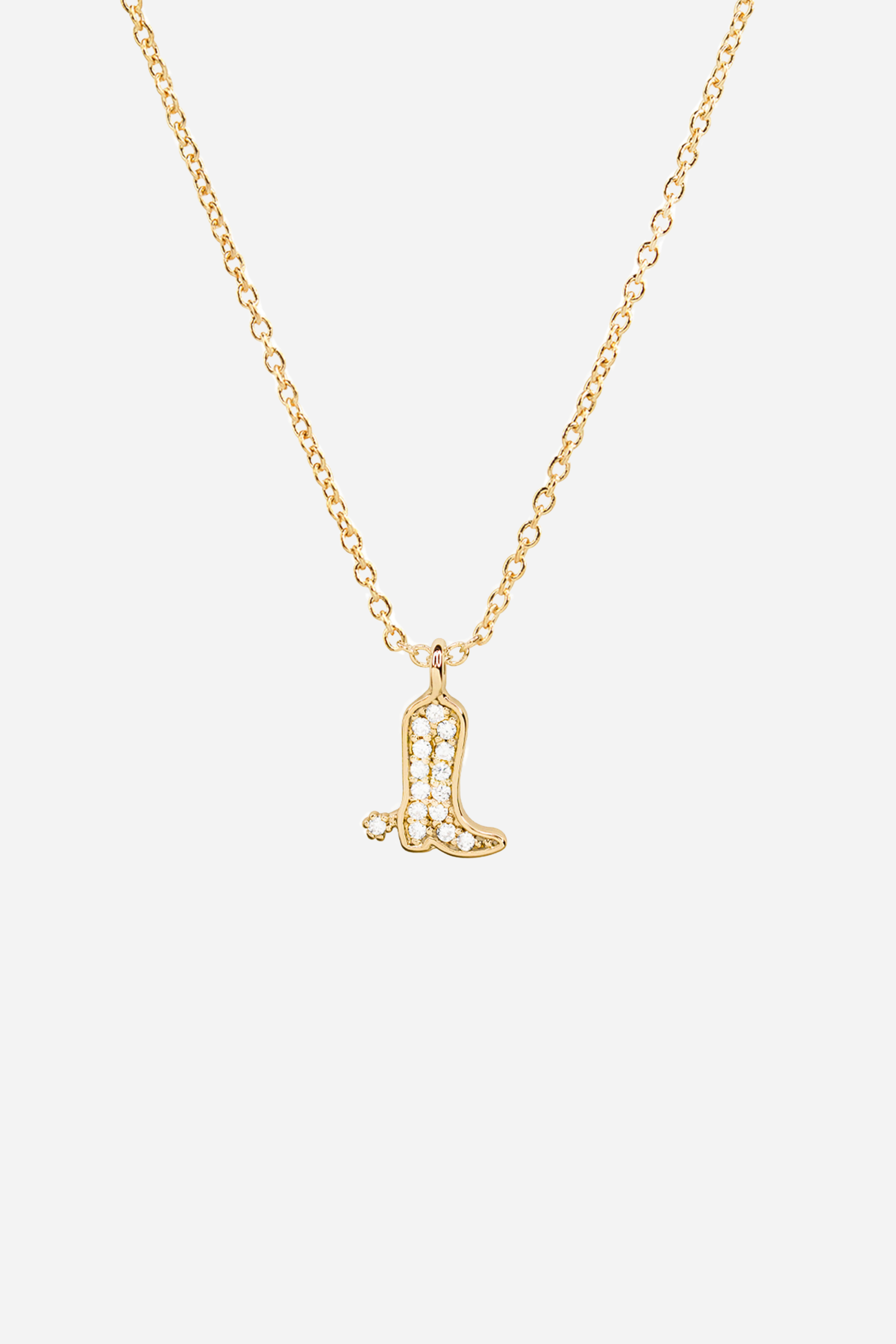 secret box stylish equestrian cowboy boot pave dainty necklace