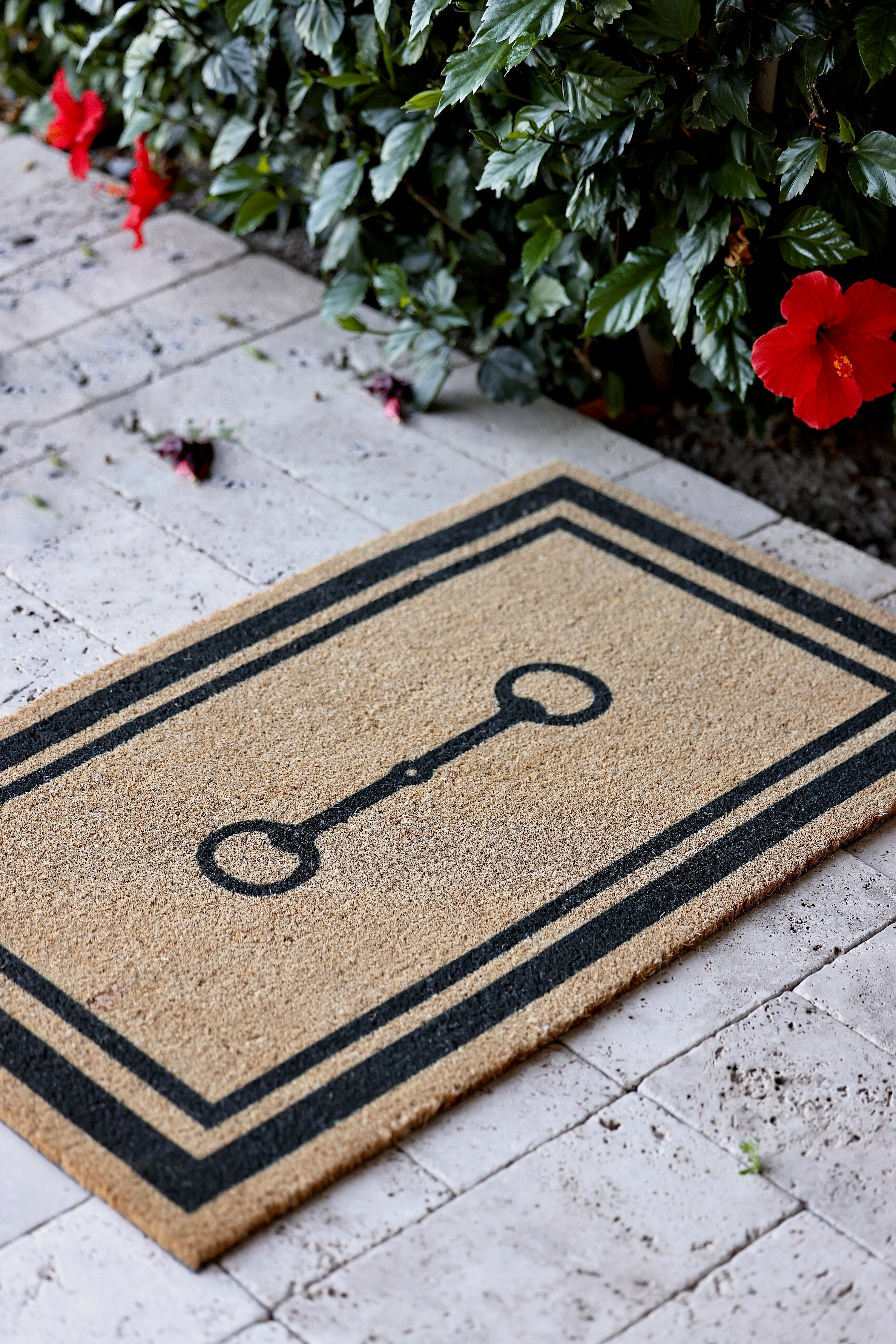 cocomats stylish equestrian showstopper snaffle horse bit doormat