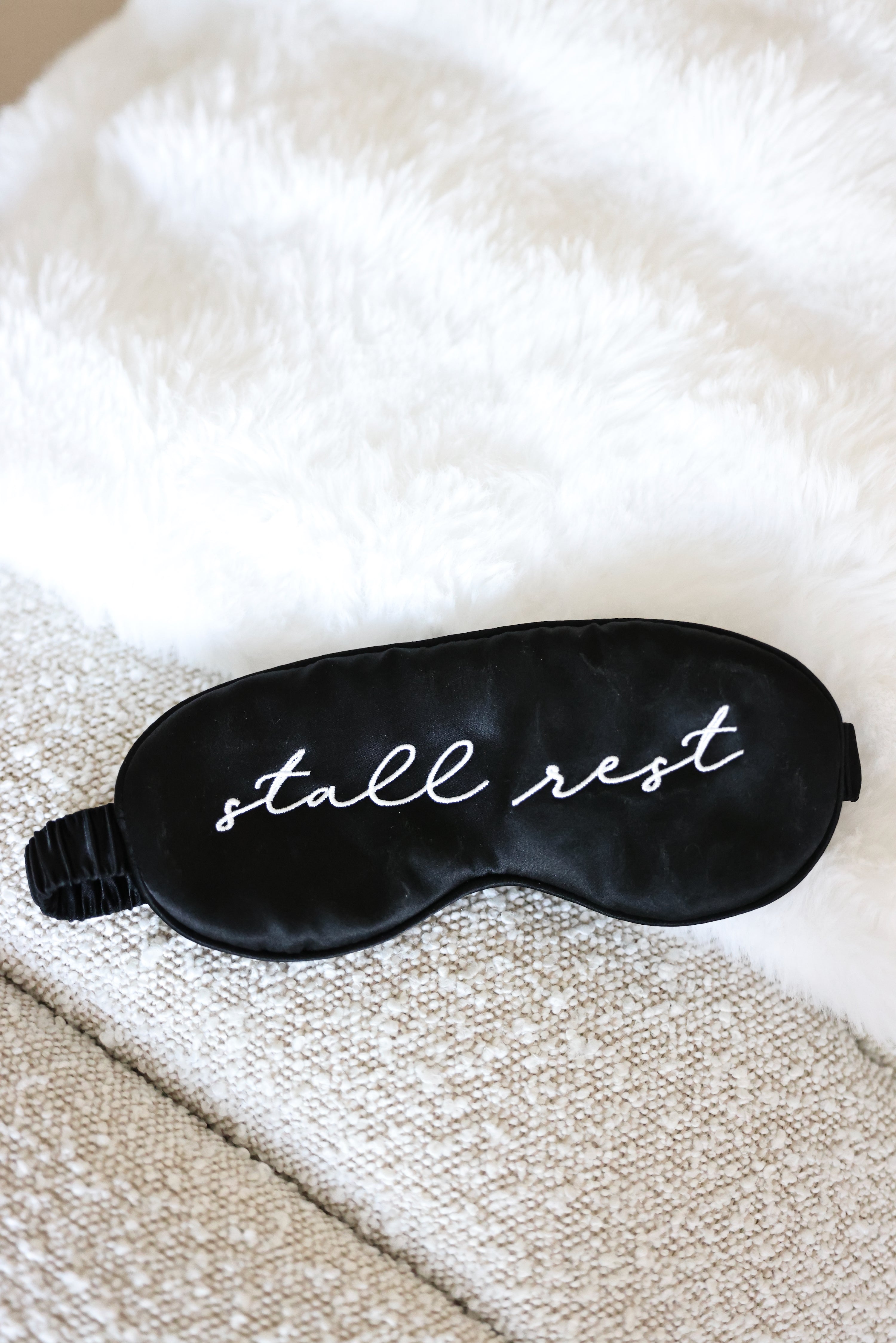 stylish equestrian stall rest silk sleep mask