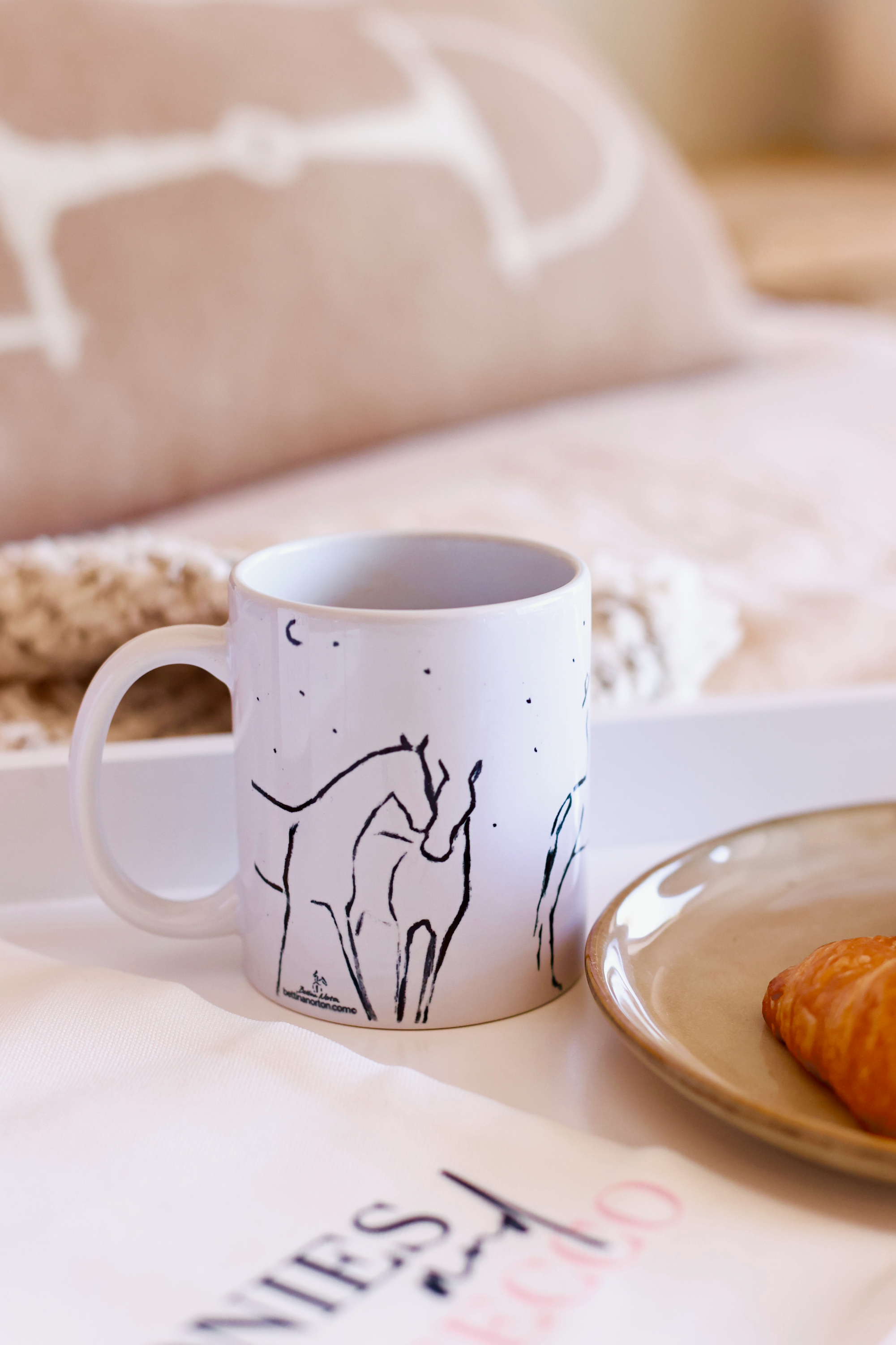 stylish equestrian bettina artwork stand with me porcelain mug