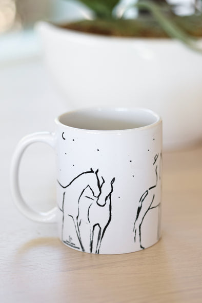 stylish equestrian bettina artwork stand with me porcelain mug